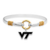 Virginia Tech Hokies Two Tone Rope Bangle Bracelet