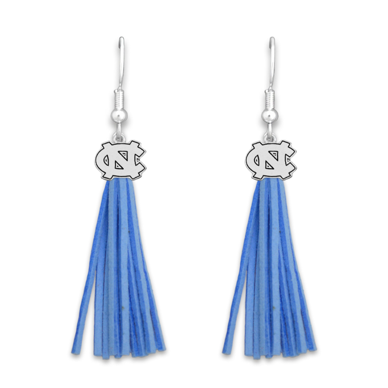 North Carolina Tar Heels Tassel Logo Earrings