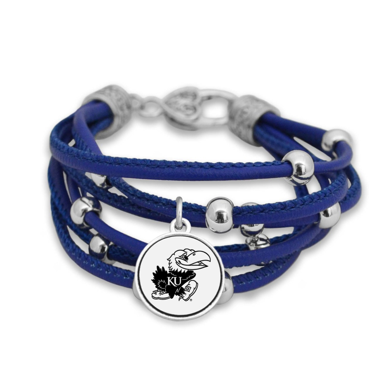 Kansas Jayhawks Lindy Leather Bracelet