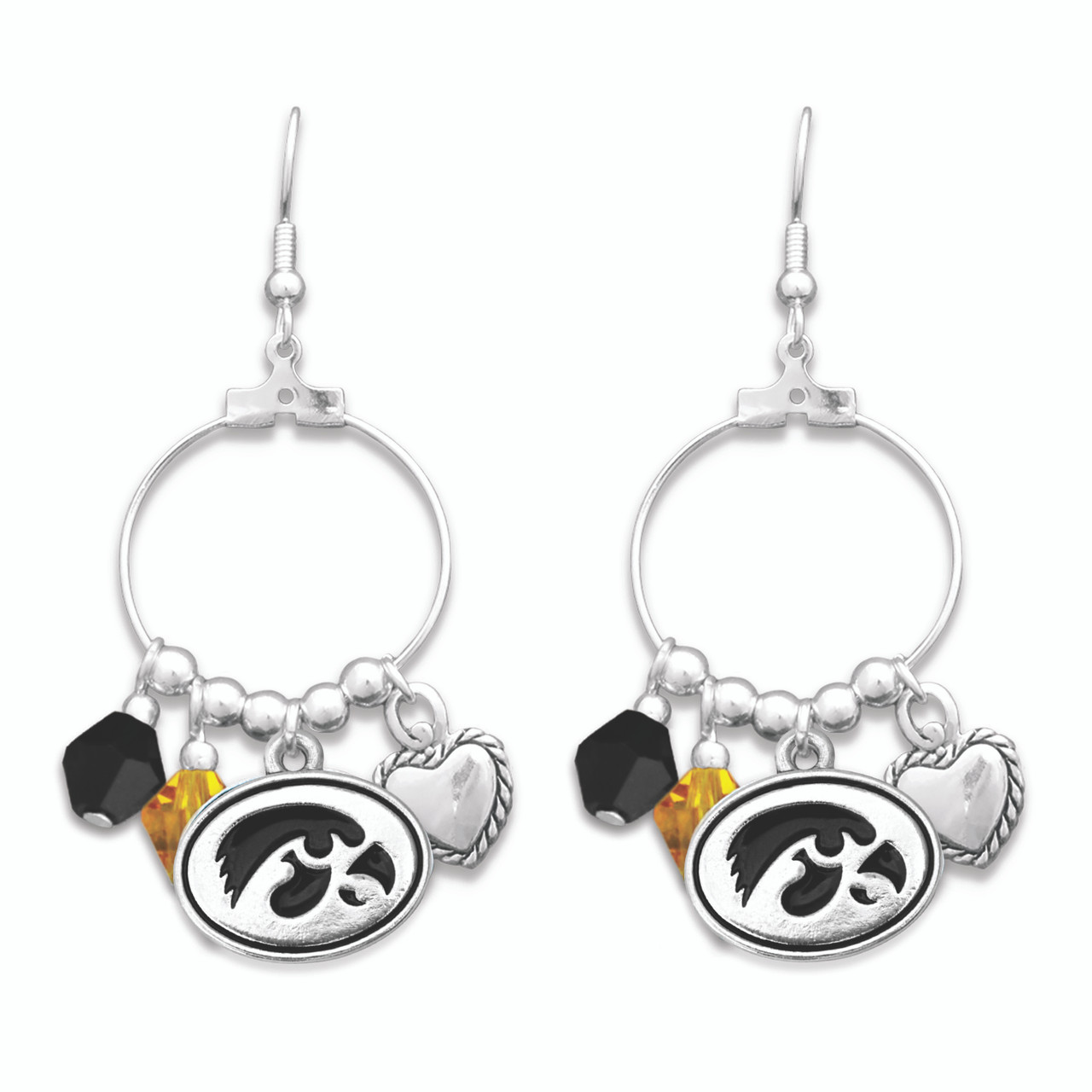 Iowa Hawkeyes Earrings- Haute Wire-IA22684