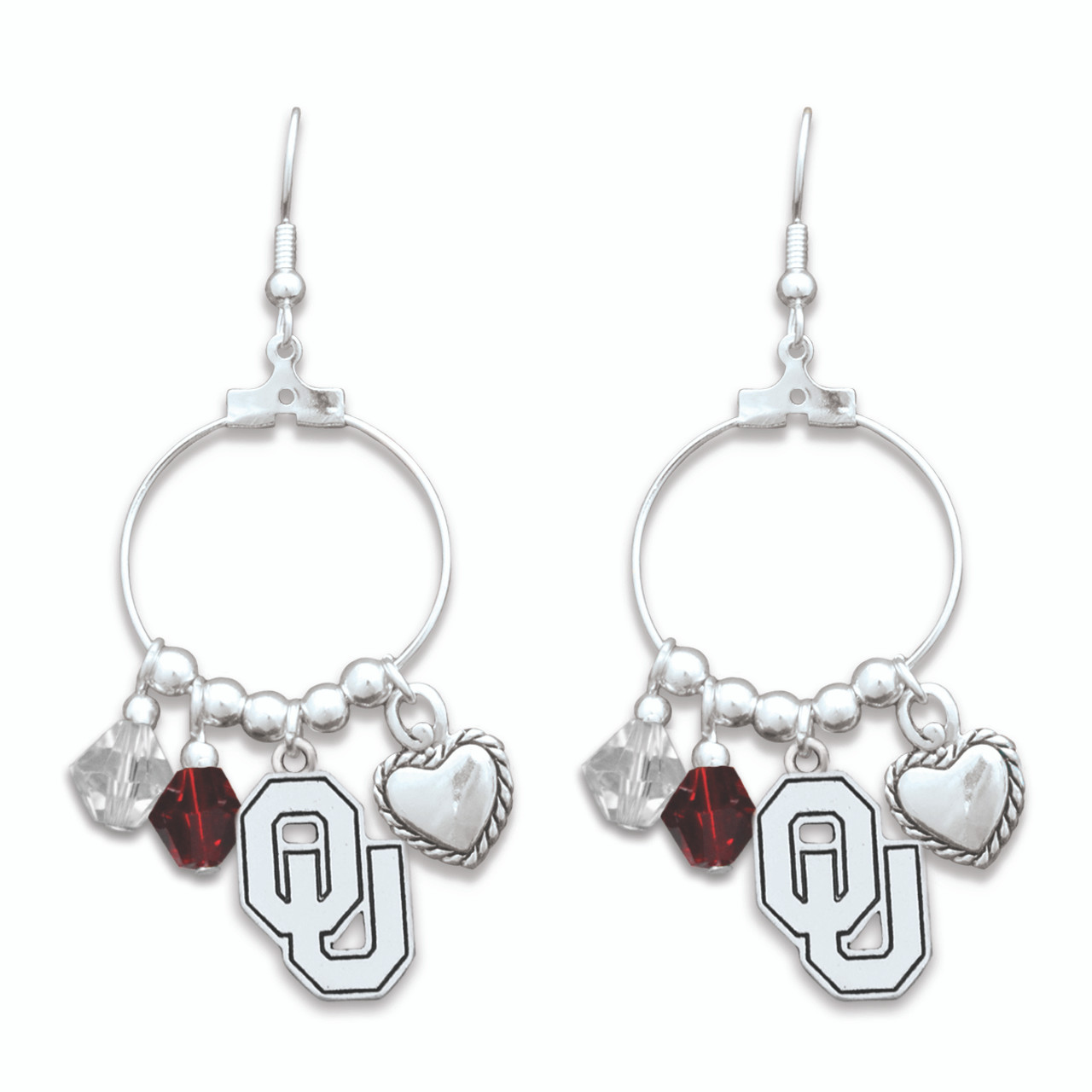 Oklahoma Sooners Earrings- Haute Wire-OKC22697