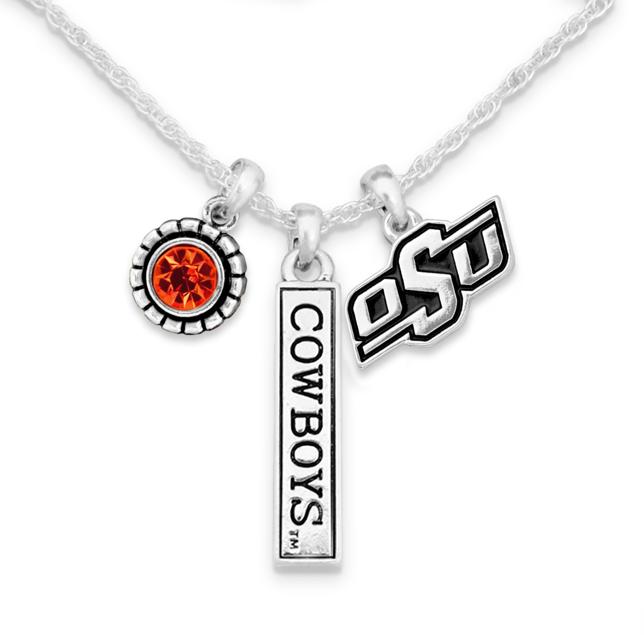 Oklahoma State Cowboys Necklace- Trifecta-OKS57186