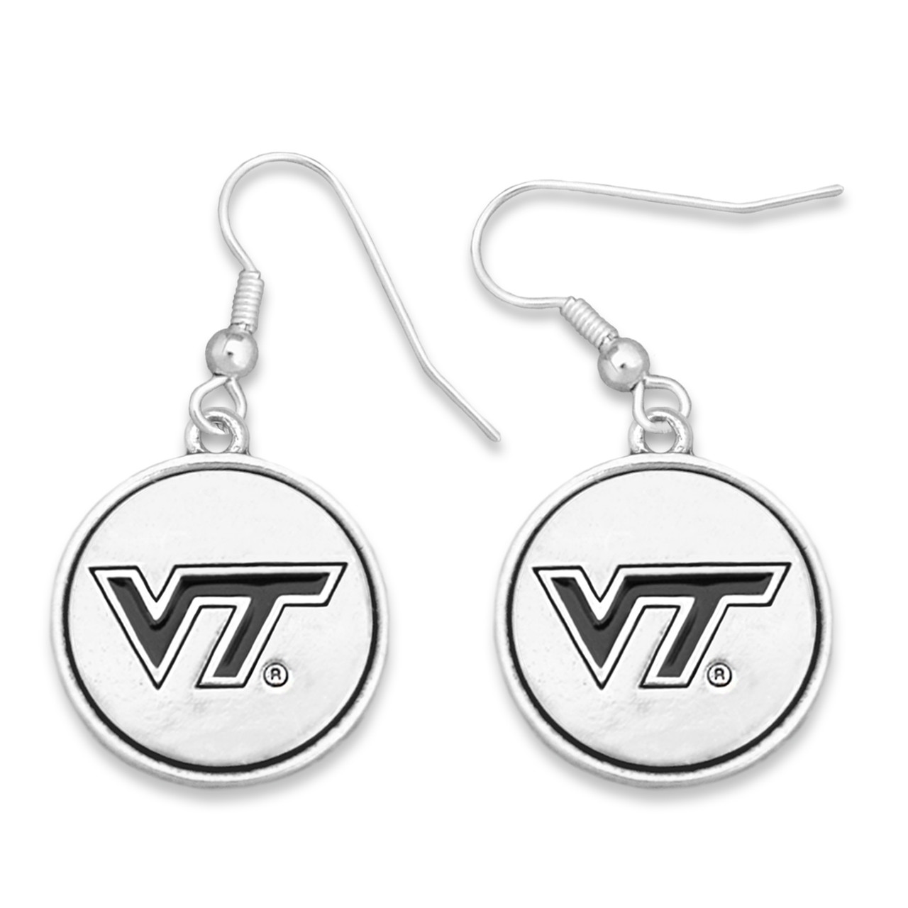 Virginia Tech Hokies Earrings- Silver Linings-VAT57000