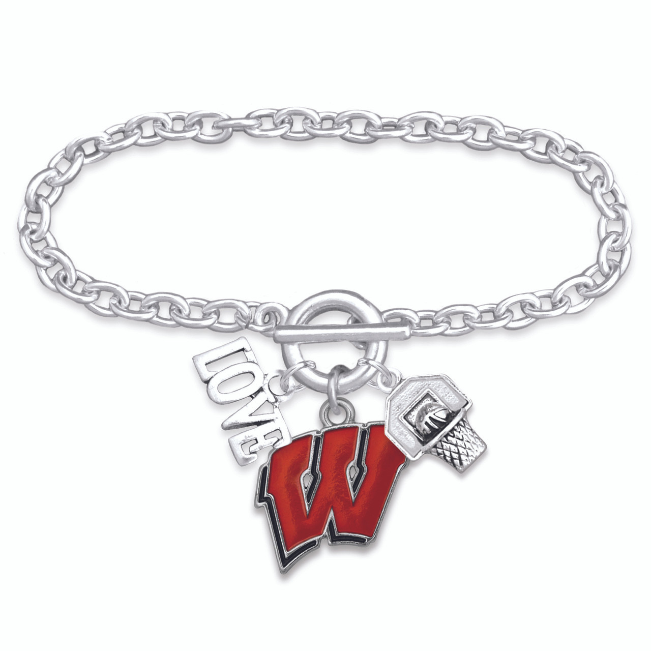 Wisconsin Badgers Slam Dunk Bracelet