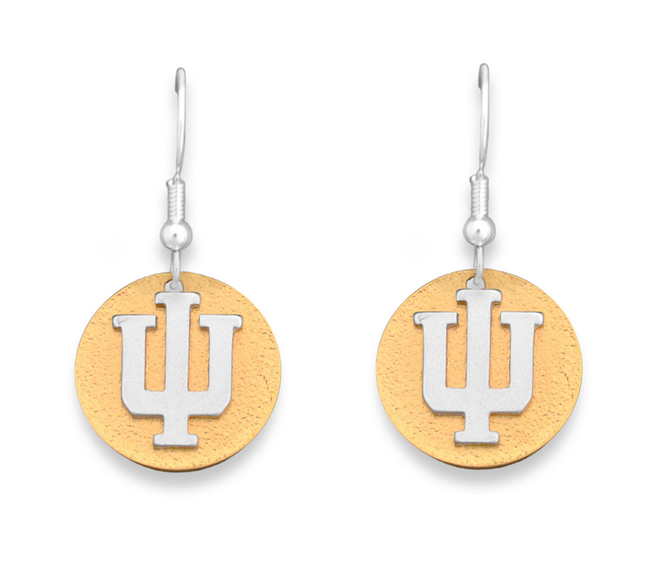 Indiana Hoosiers Two Tone Medallion Earrings