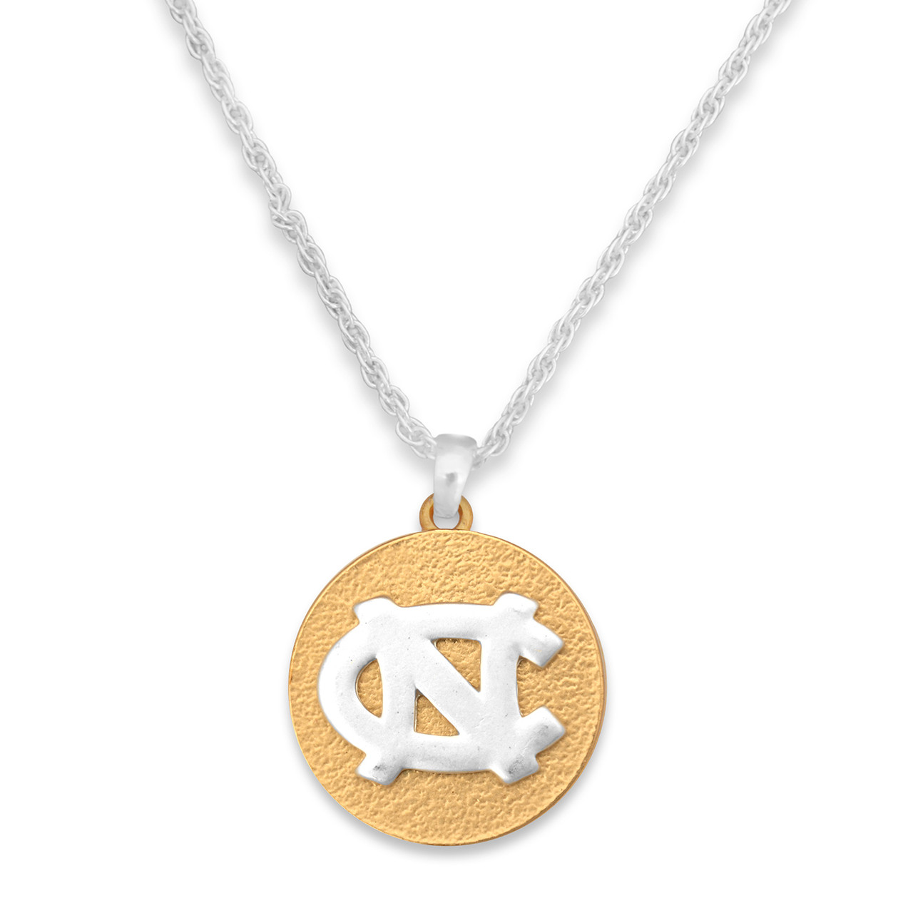 North Carolina Tar Heels Two Tone Medallion Necklace
