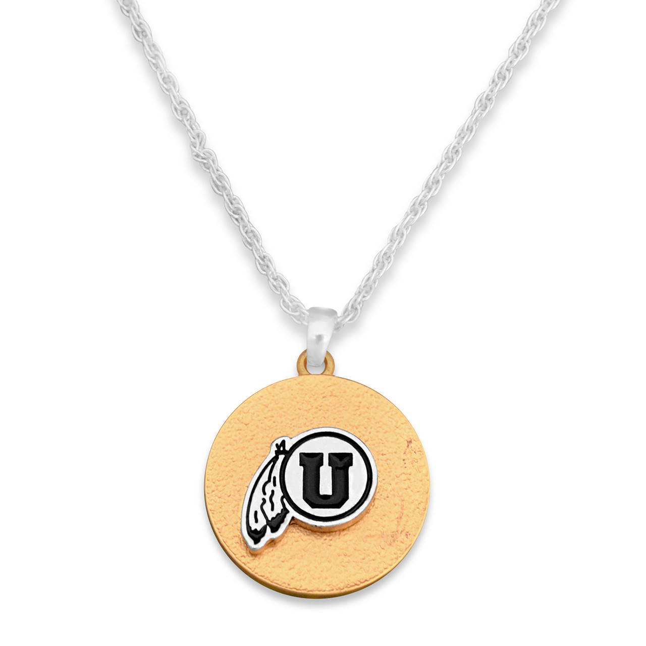 Utah Utes Two Tone Medallion Necklace