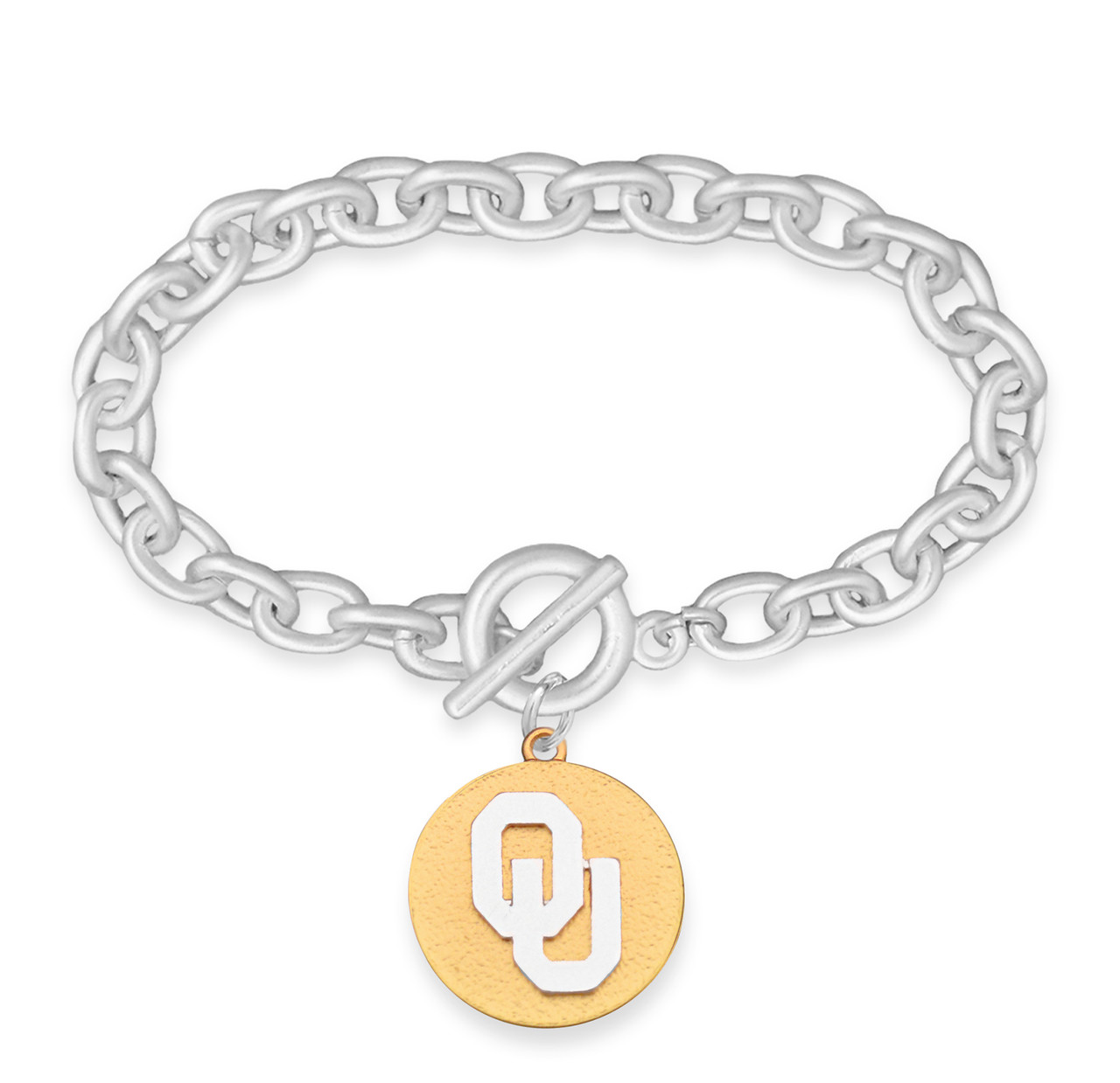 Oklahoma Sooners Two Tone Medallion Bracelet