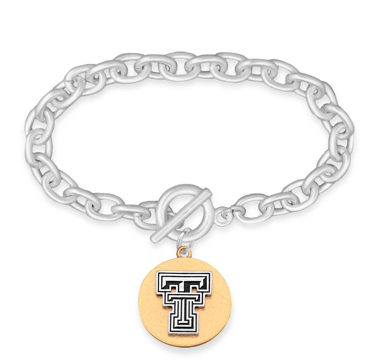 Texas Tech Red Raiders Bracelet- Two Tone Medallion-TT22891