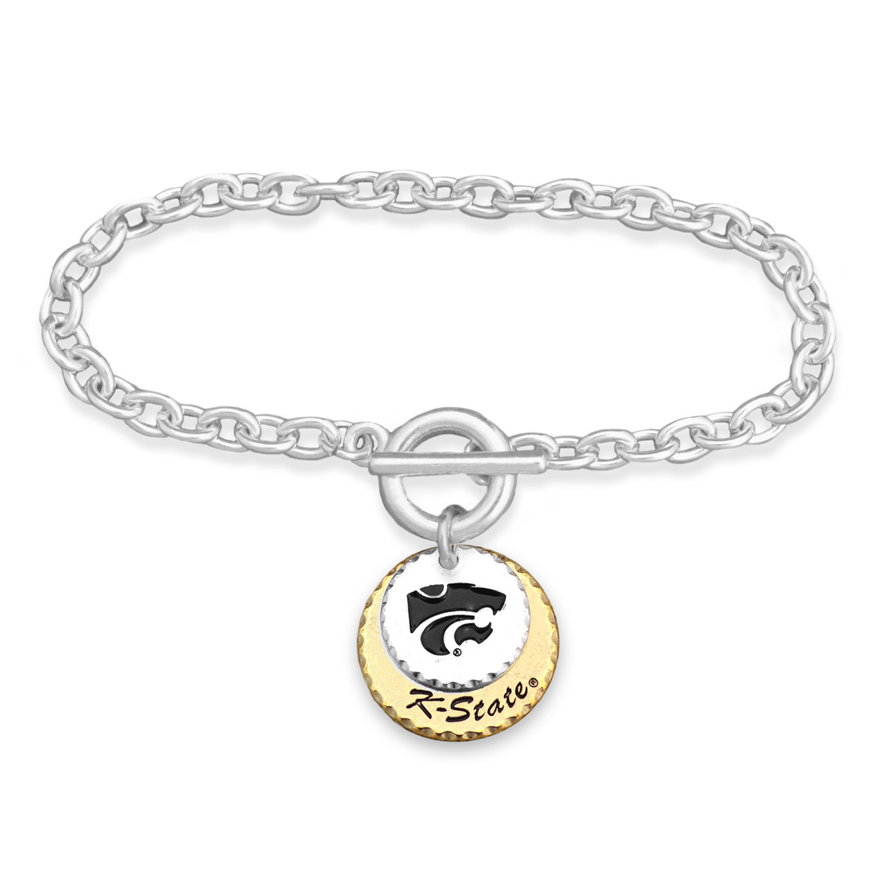 Kansas State Wildcats Haute Stamp Toggle Bracelet