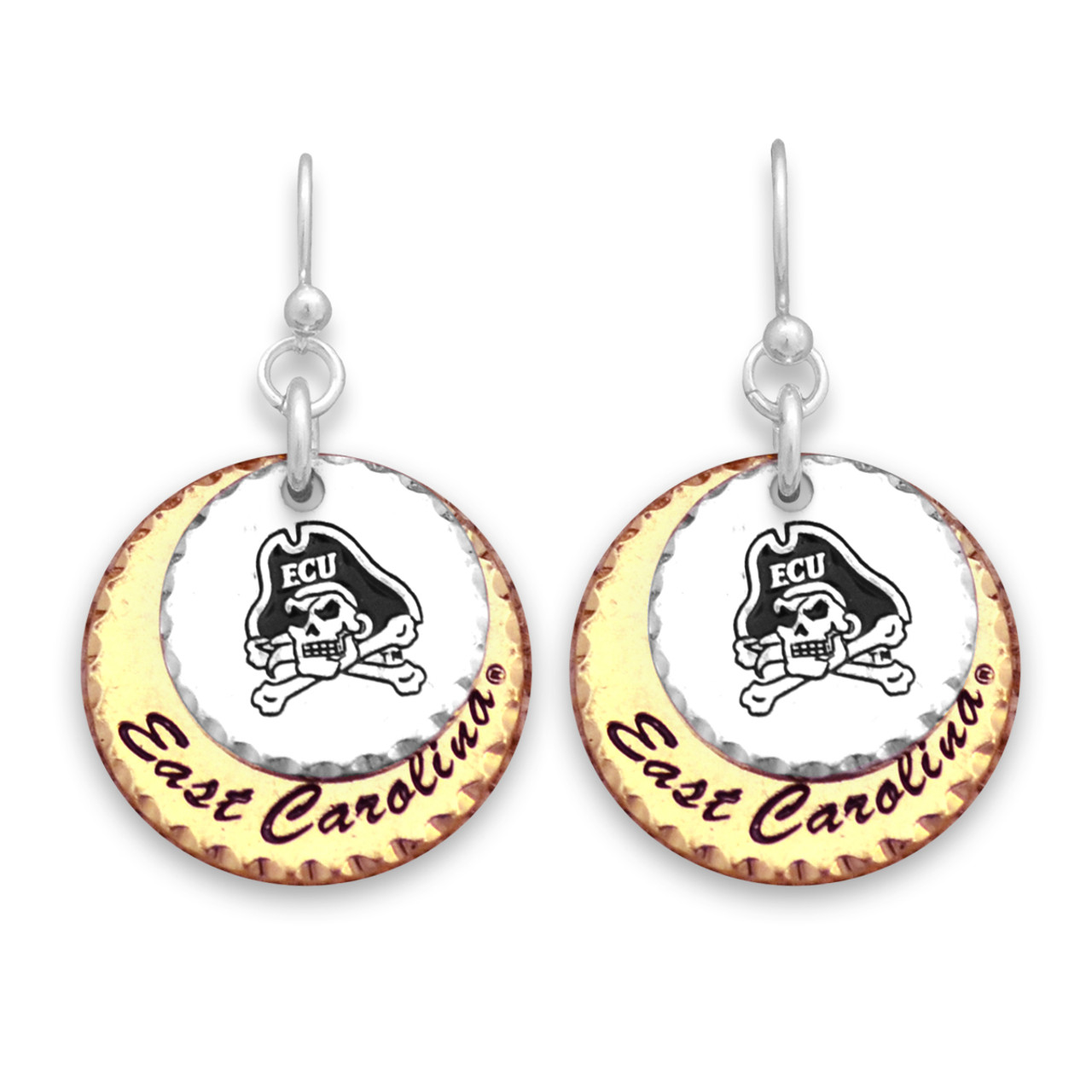 East Carolina Pirates Haute Stamp Earrings