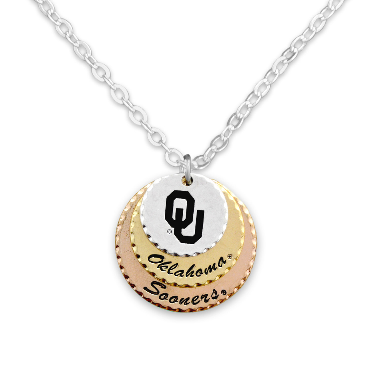 Oklahoma Sooners Necklace- Haute Stamp-OKC22522