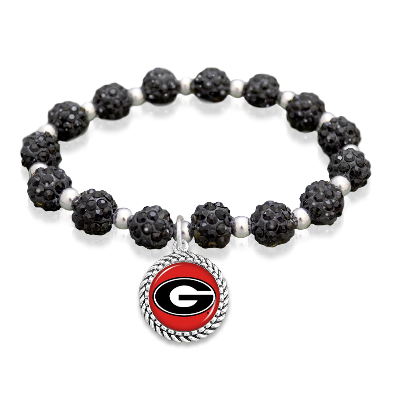Georgia Bulldogs Team Color Sparkle Stretchy Bracelet