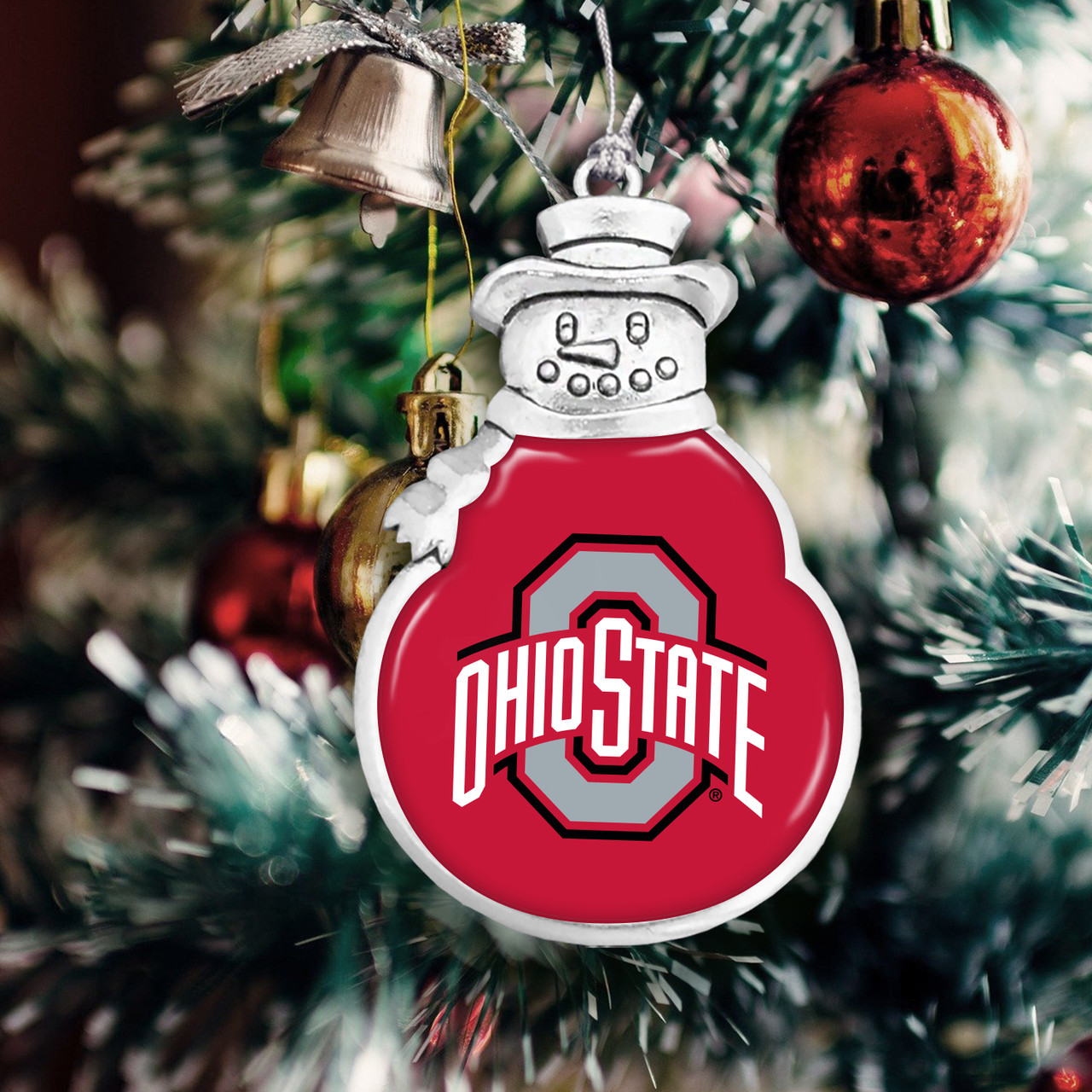 Snowman Ohio State Buckeyes Christmas Ornament