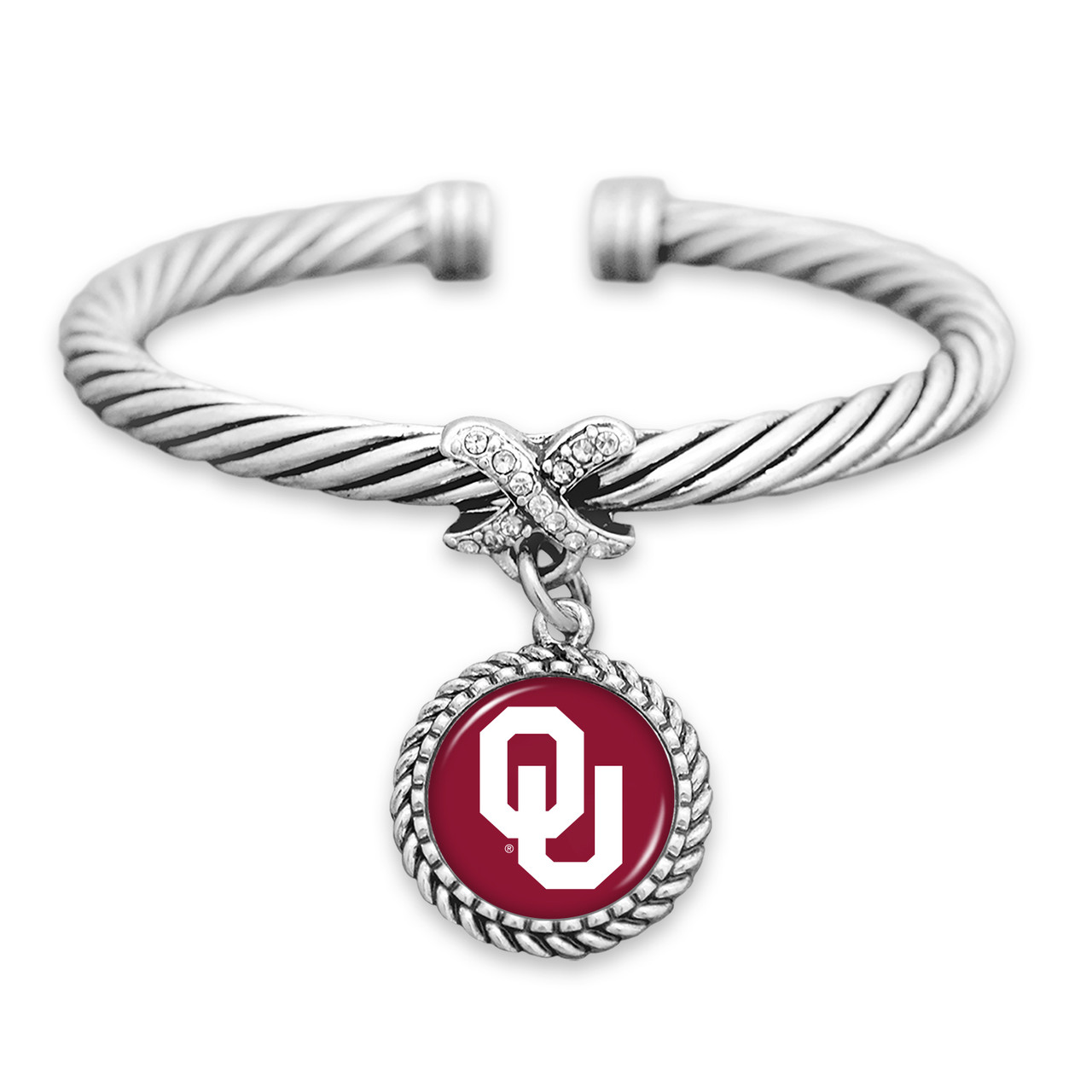 Oklahoma Sooners Bracelet- X Bangle Cuff