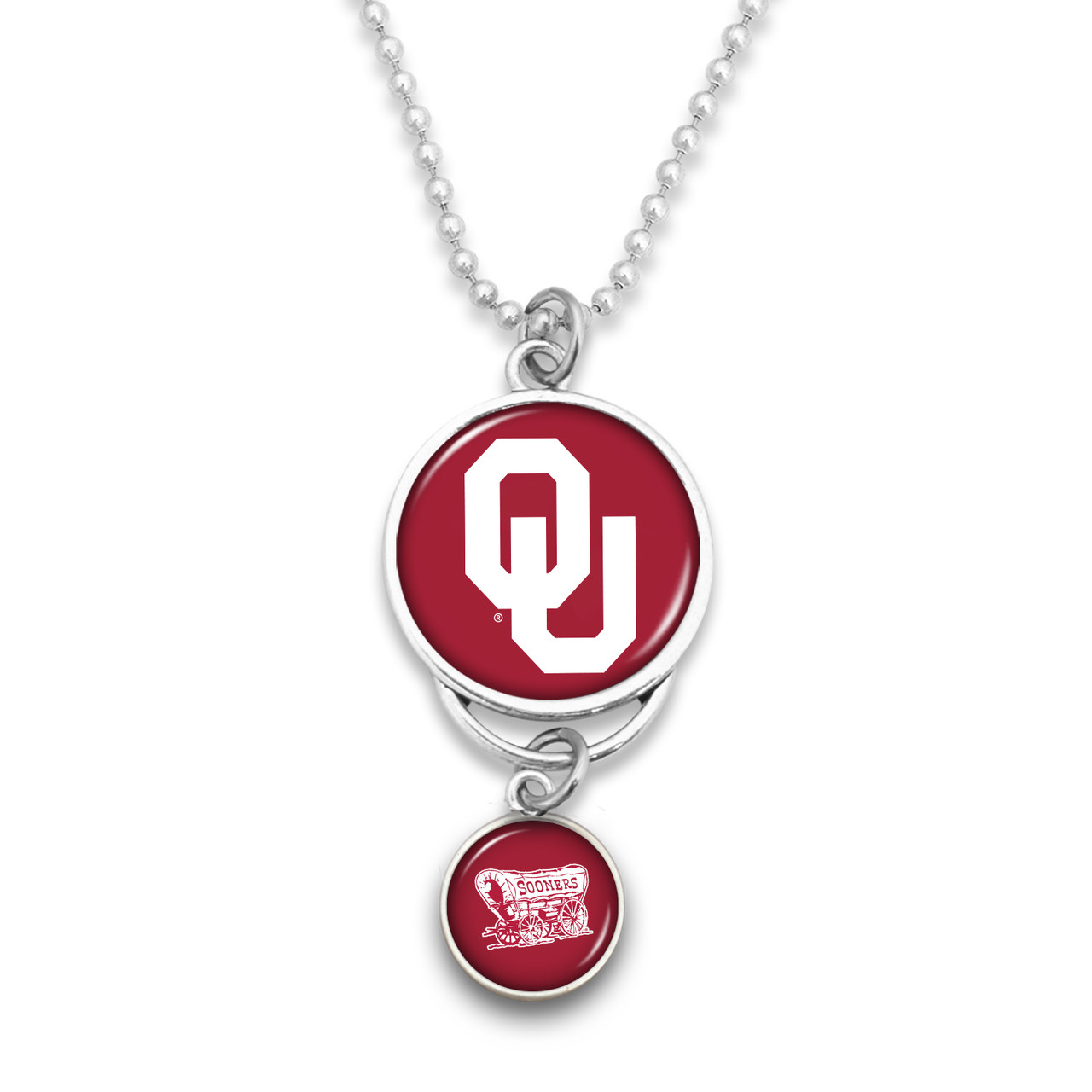 Oklahoma Sooners Rear View Mirror Charm with College Logo