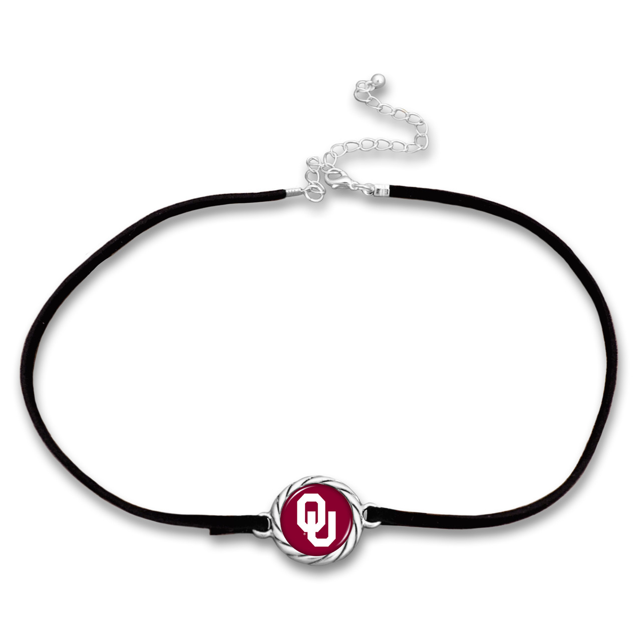 Oklahoma Sooners Black Suede Choker Necklace