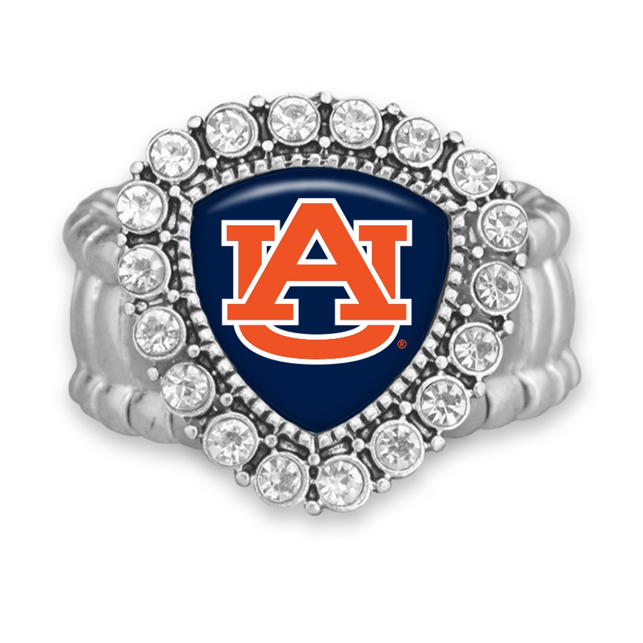 Auburn Tigers Stretch Ring- Crystal Shield