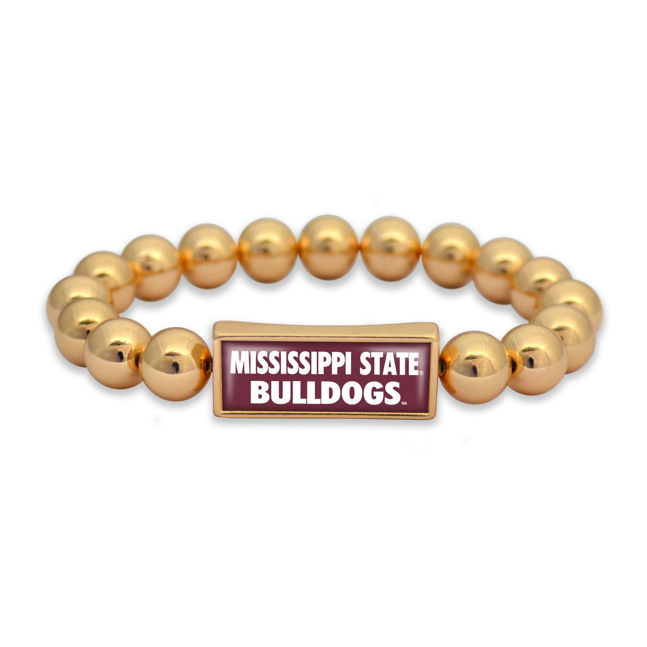 Mississippi State Bulldogs Gold Society Nameplate Stretch Bracelet
