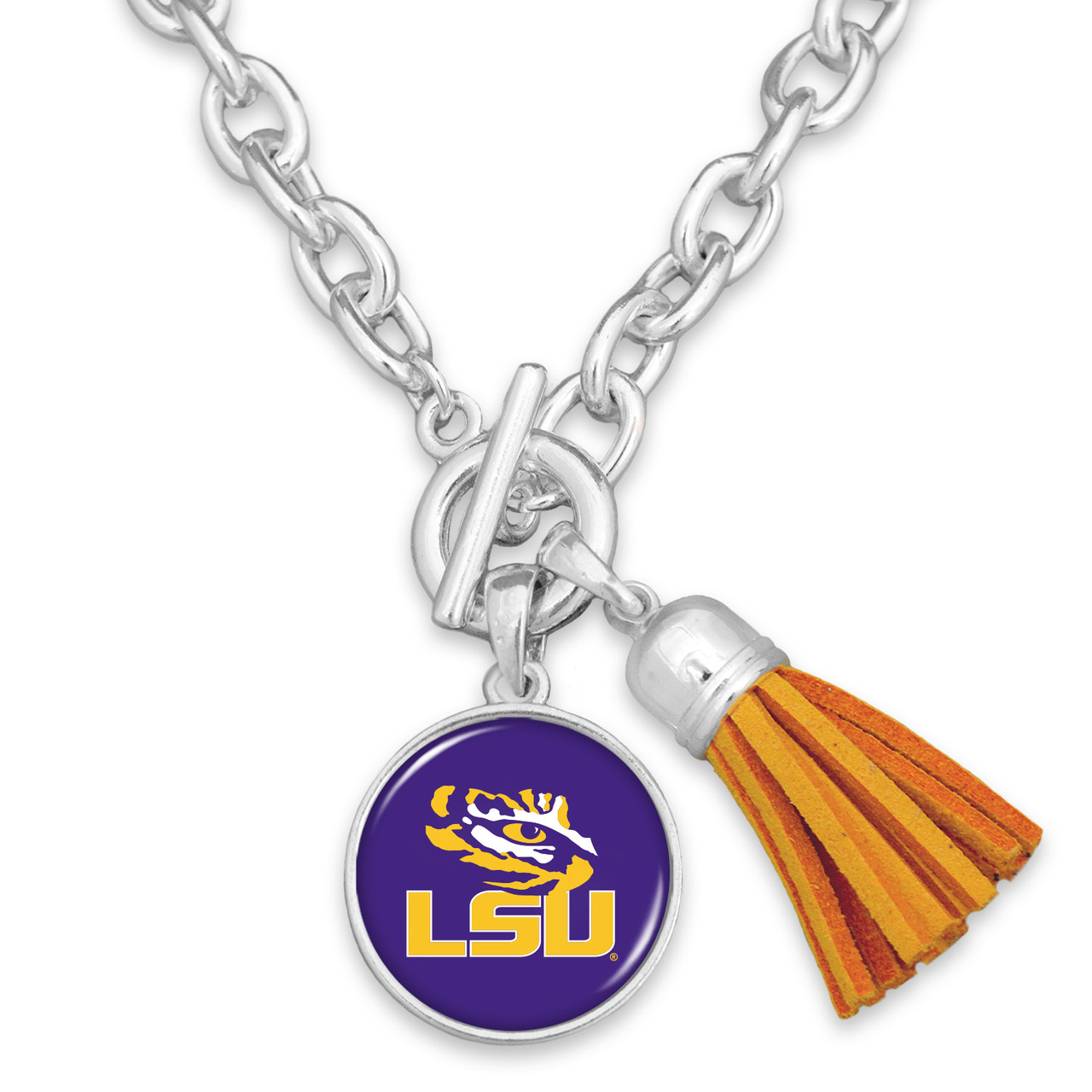 LSU Tigers Necklace- Team Color Tassel