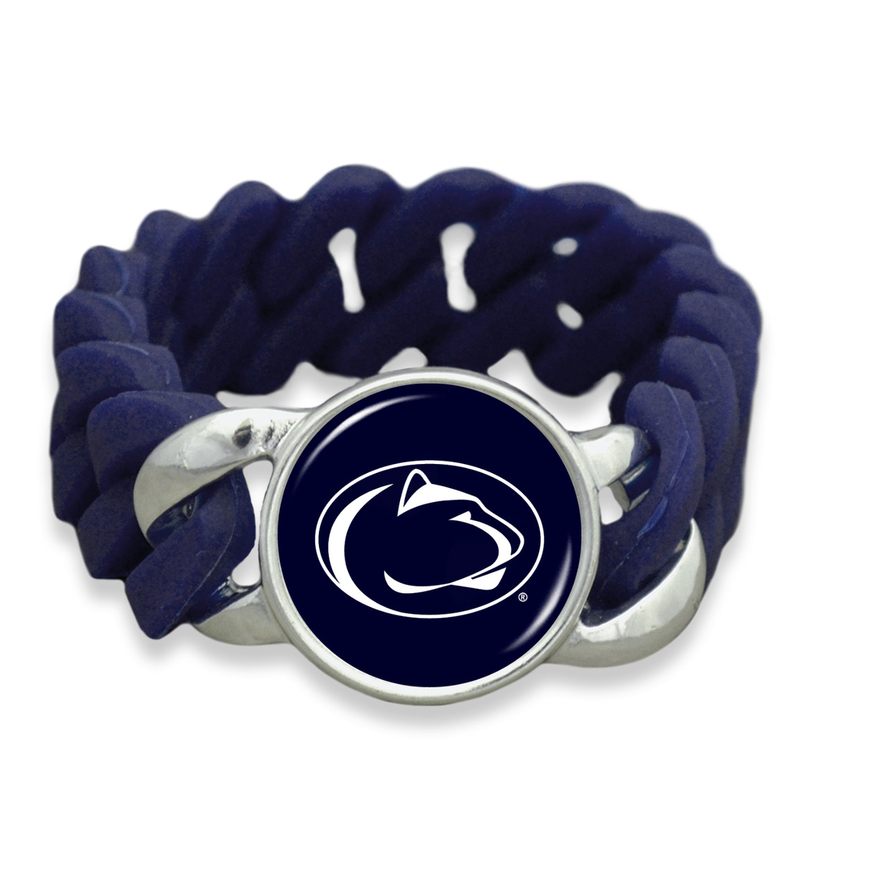 Penn State Nittany Lions Team Color Silicone Stretch College Bracelet