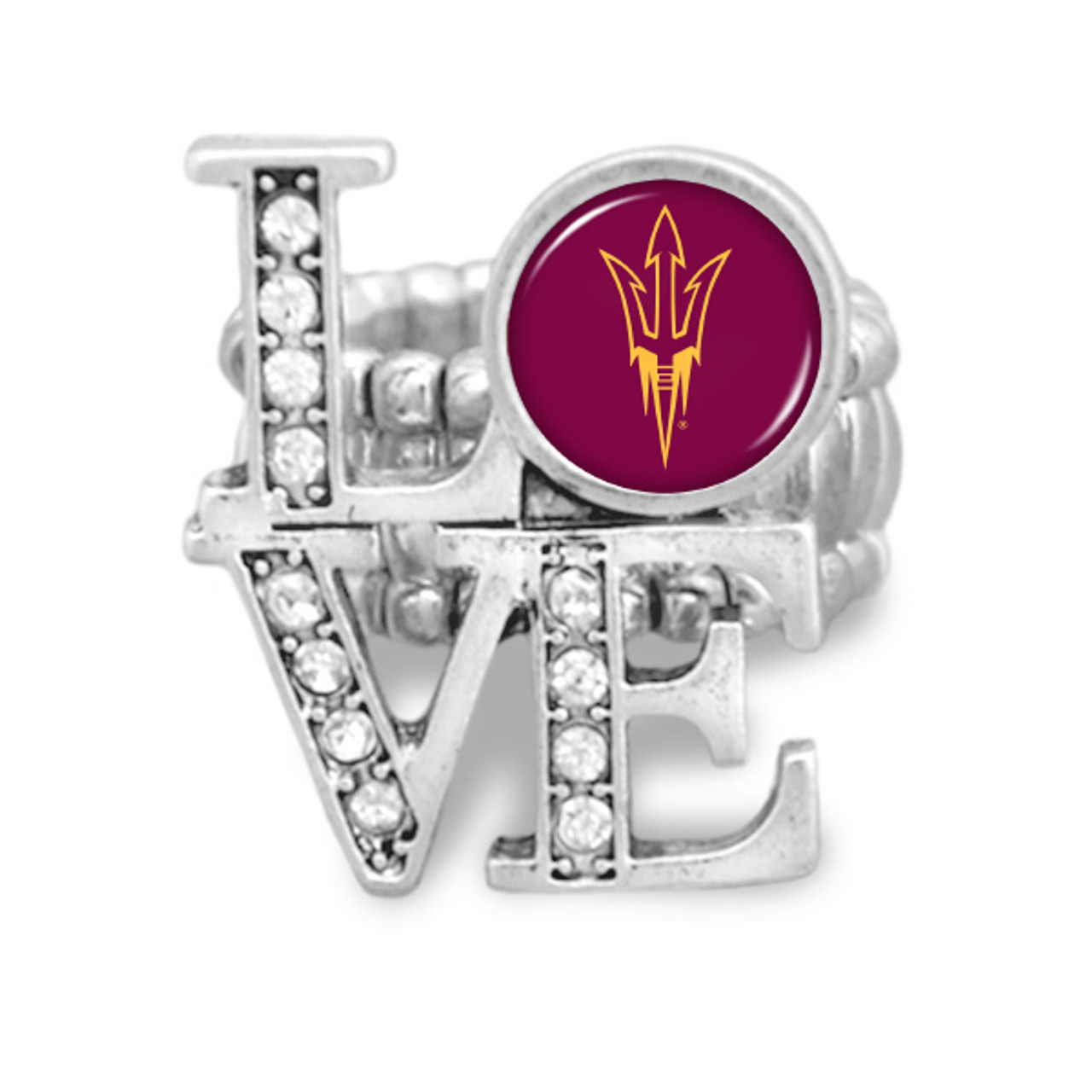 Arizona State Sun Devils LOVE Stretchy Ring