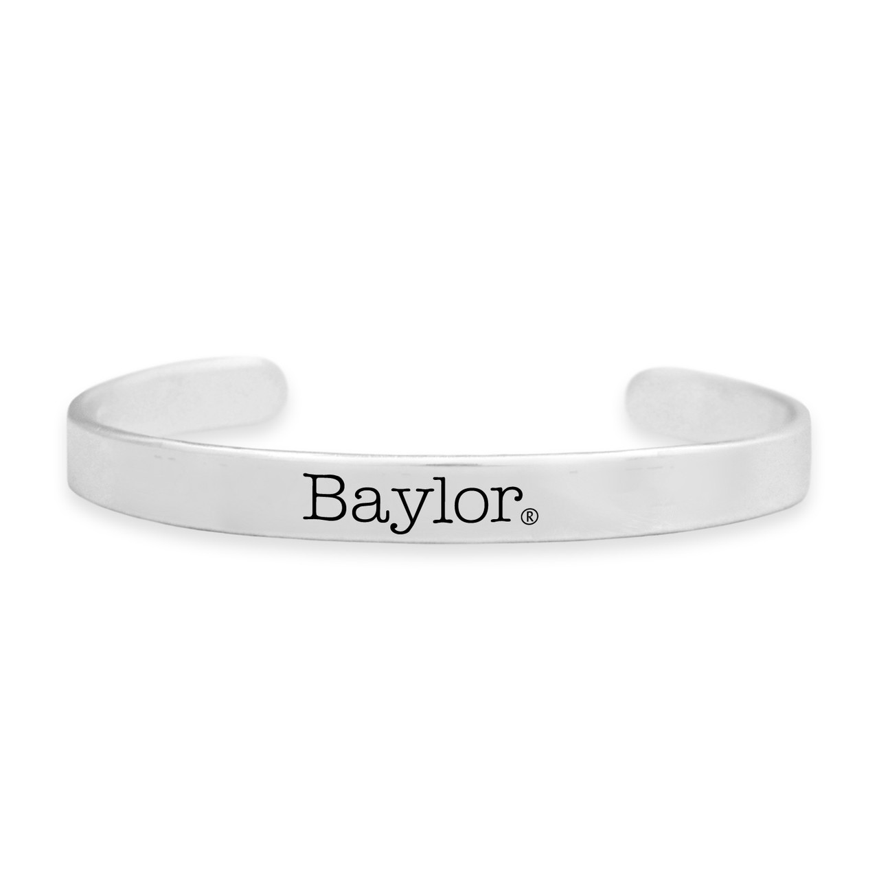 Baylor Bears Bracelet-  Silver Cuff/ School Name