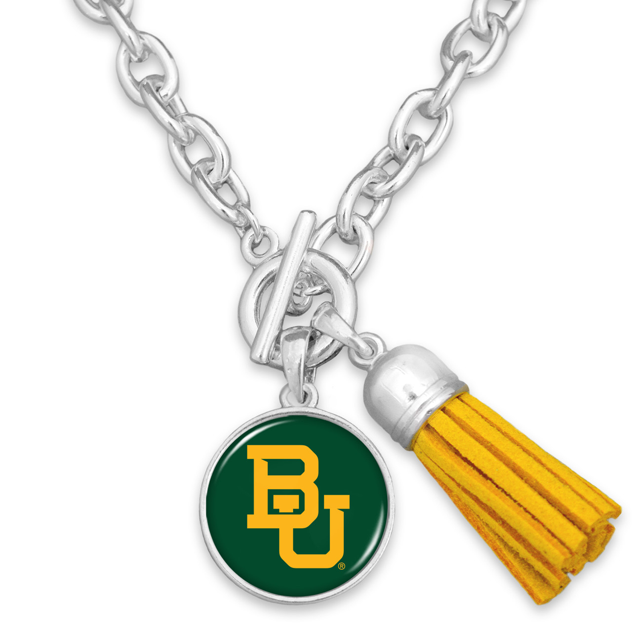 Baylor Bears Team Color Tassel Necklace