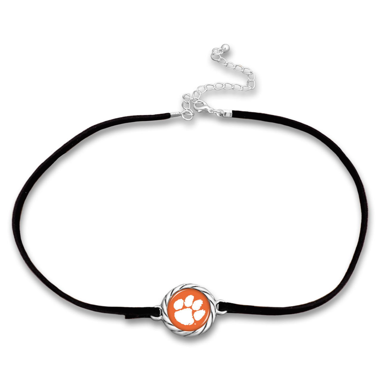 Clemson Tigers Black Suede Choker Necklace