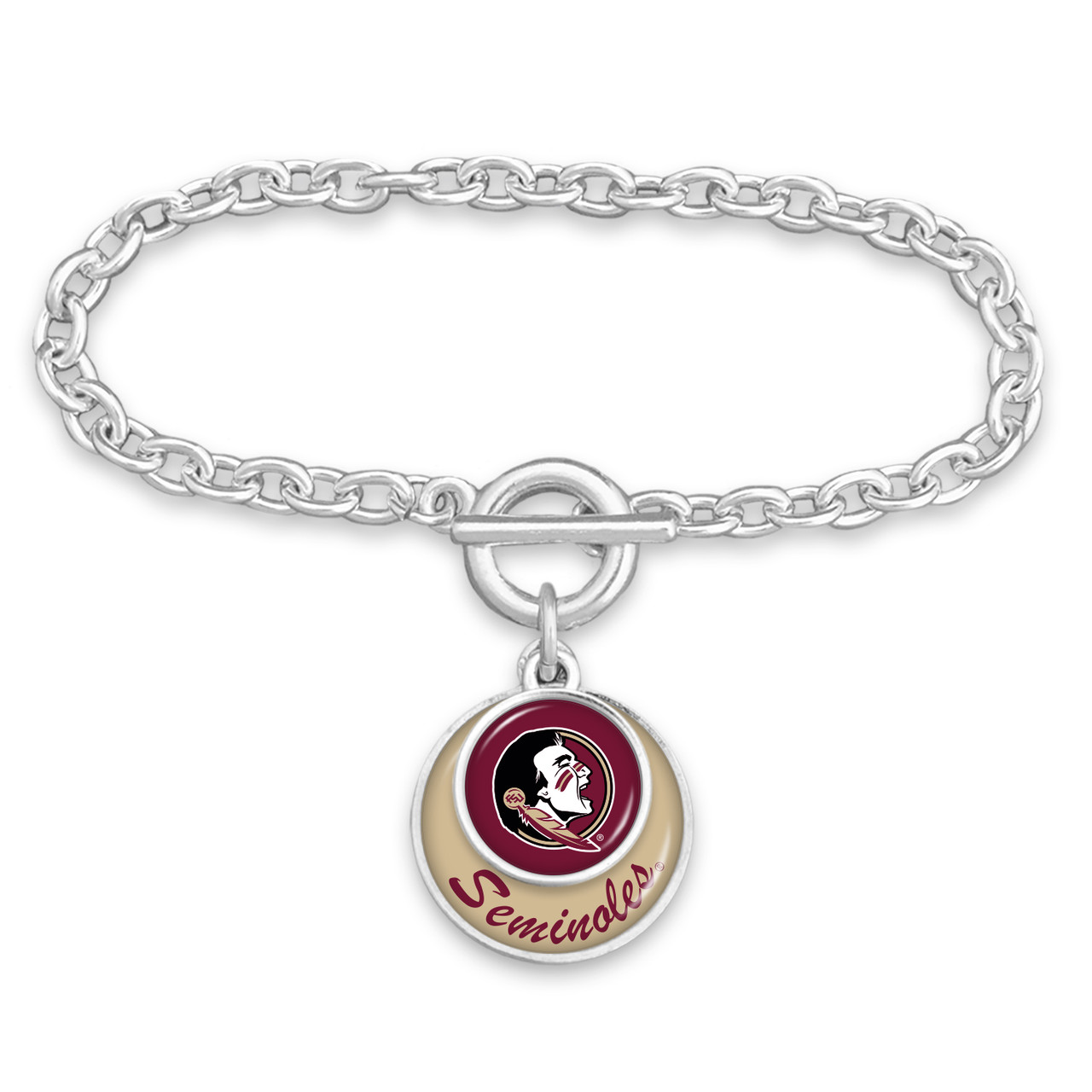 Florida State Seminoles Bracelet- Stacked Disk