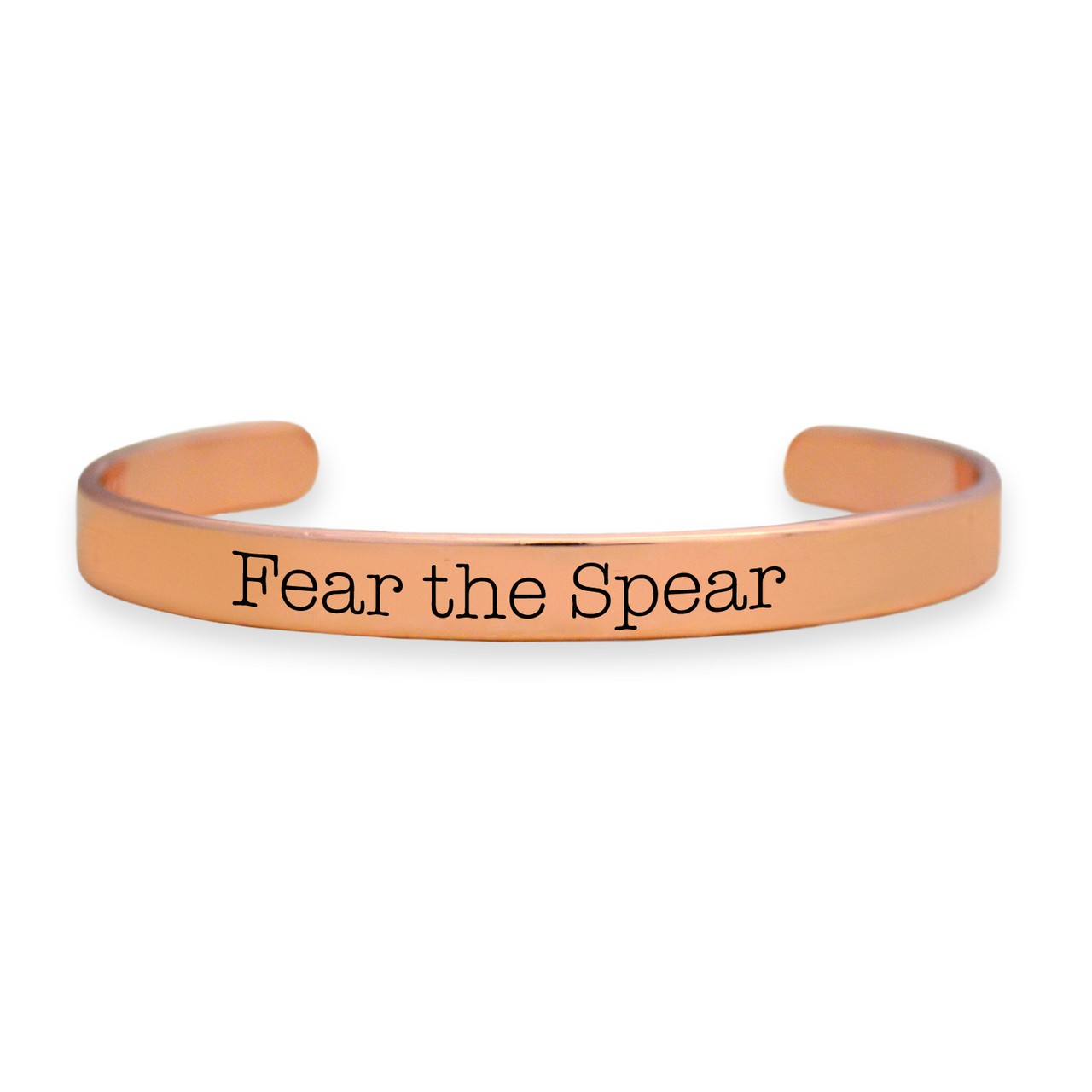 Florida State Seminoles Bracelet-  Rose Gold Cuff/ Spirit Slogan