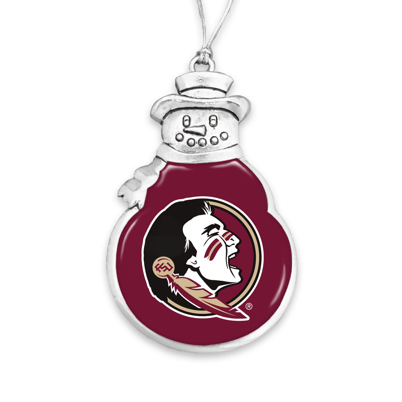 Snowman Florida State Seminoles Christmas Ornament