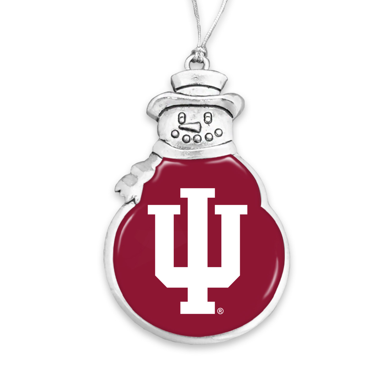 Indiana Hoosiers Christmas Ornament- Snowman