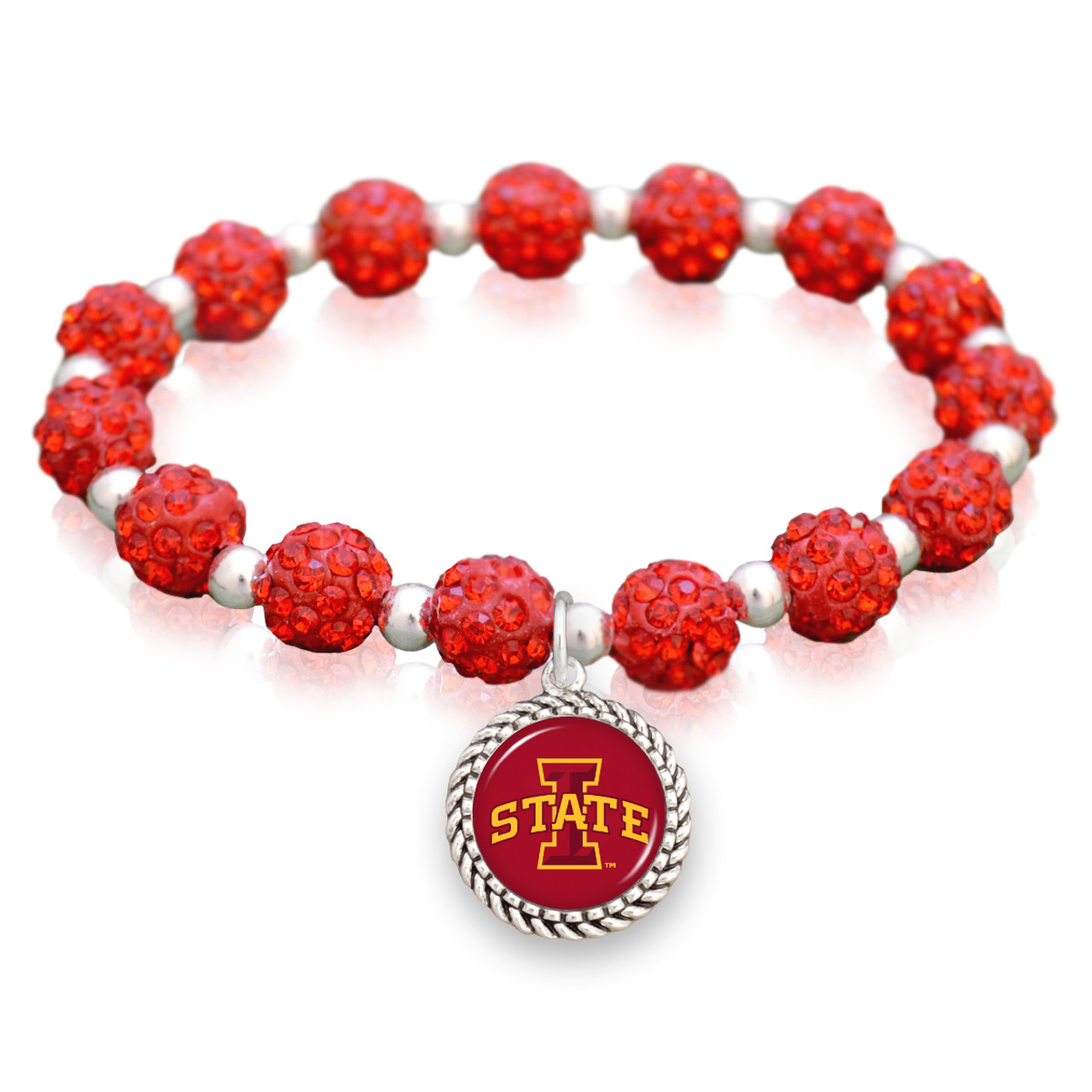 Iowa State Cyclones Team Color Sparkle Stretchy Bracelet