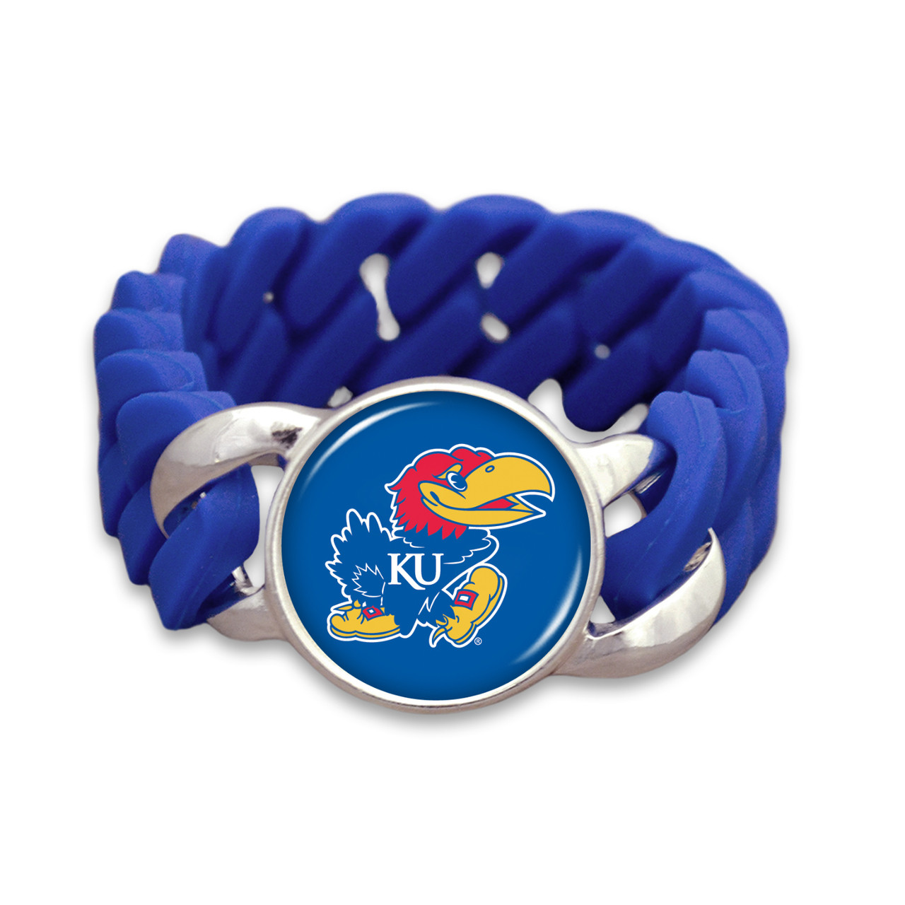 Kansas Jayhawks Team Color Silicone Stretch College Bracelet