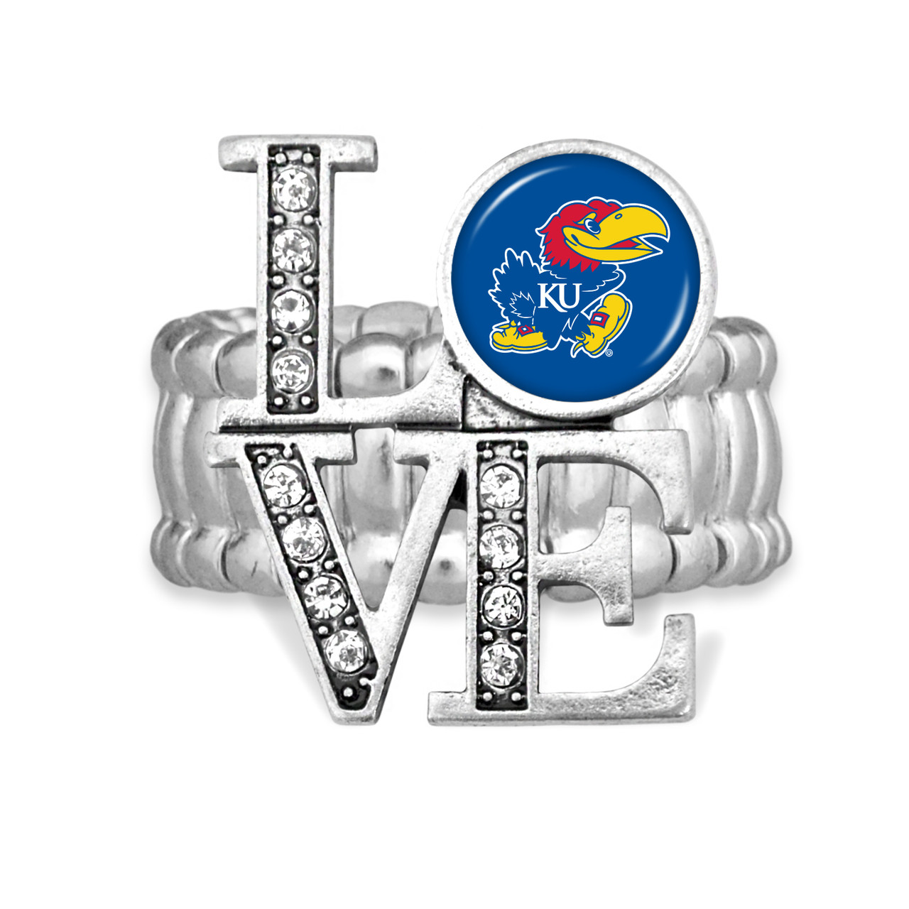 Kansas Jayhawks Stretch Ring- LOVE