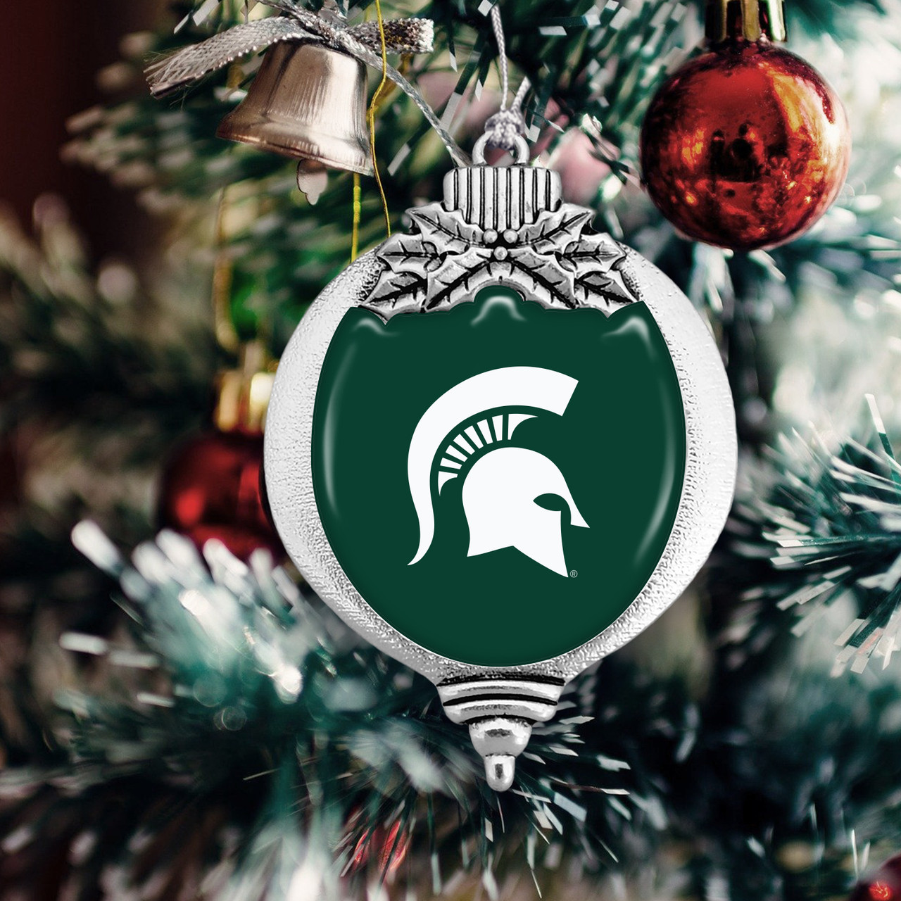 Michigan State Spartans Christmas Ornament- Bulb