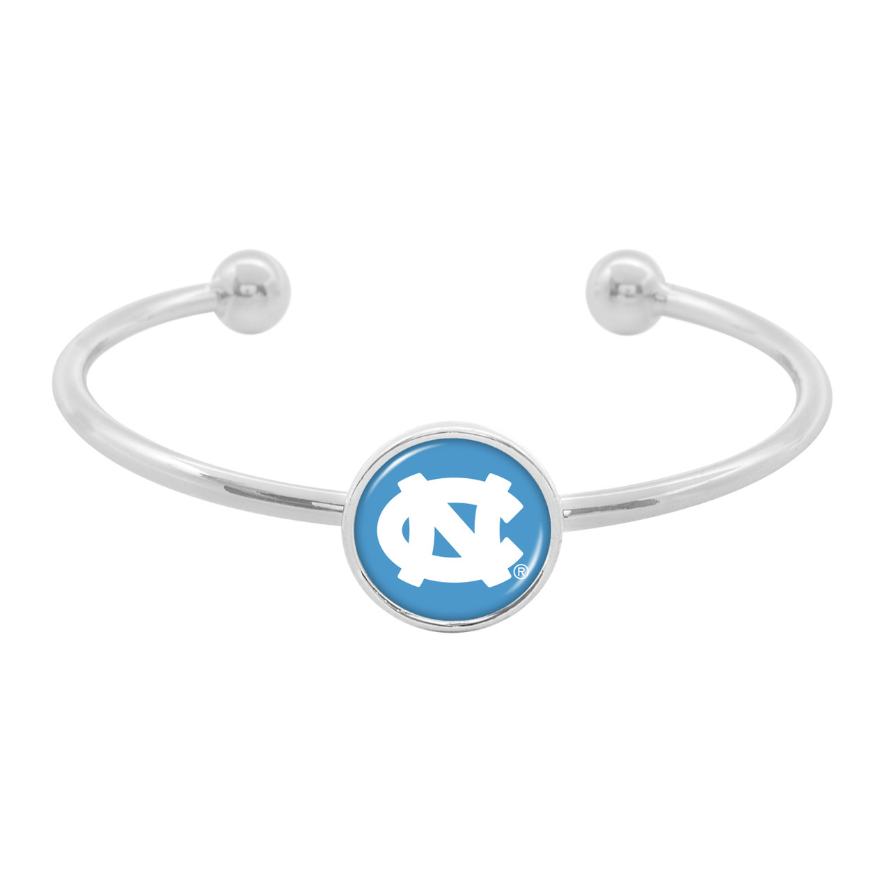 North Carolina Tar Heels Bracelet- Izzie Silver Cuff