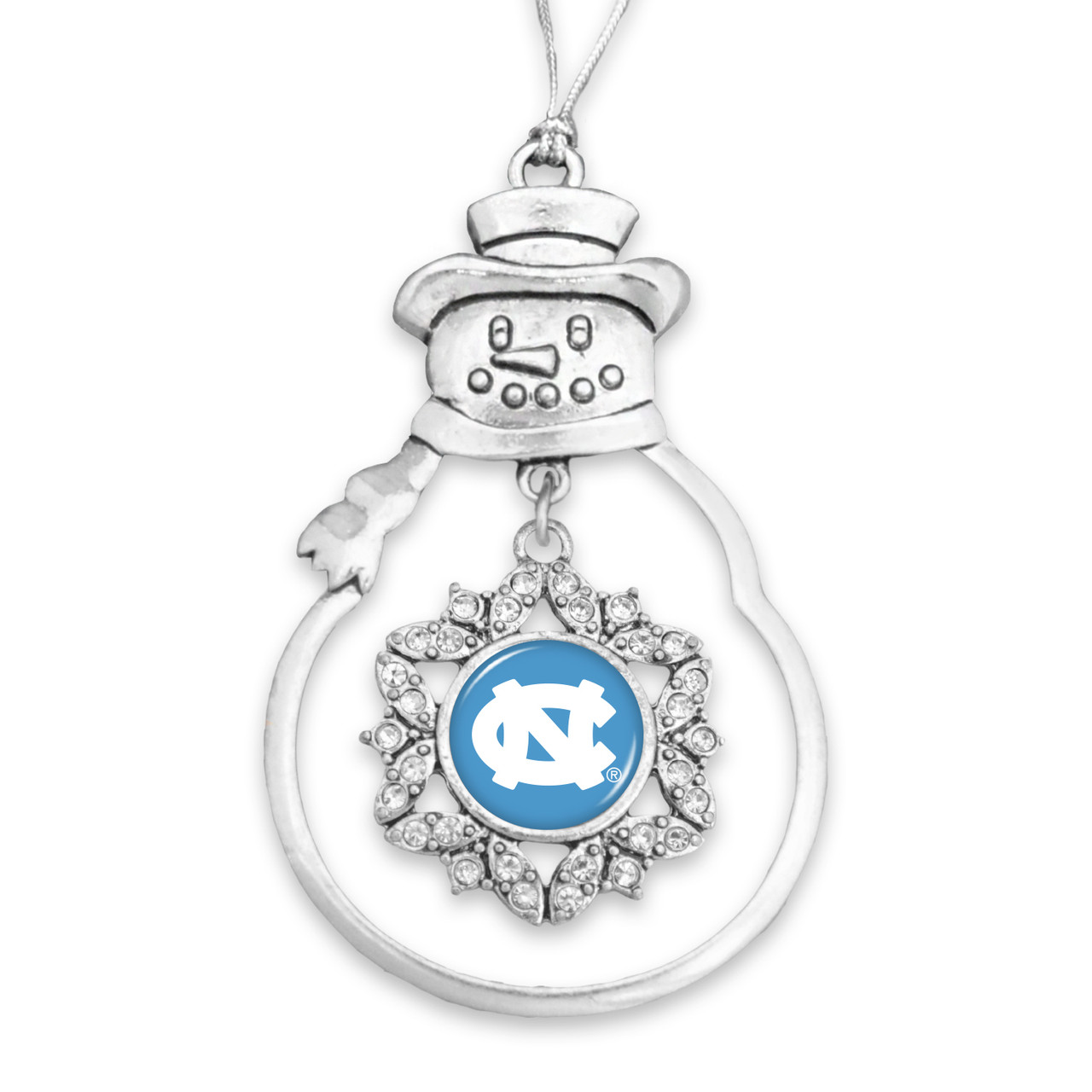 North Carolina Tar Heels Snowman Christmas Ornament