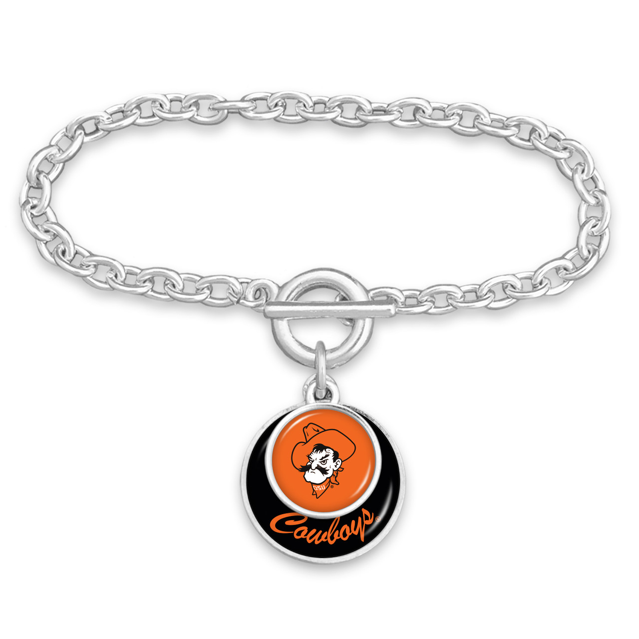 Oklahoma State Cowboys Bracelet- Stacked Disk