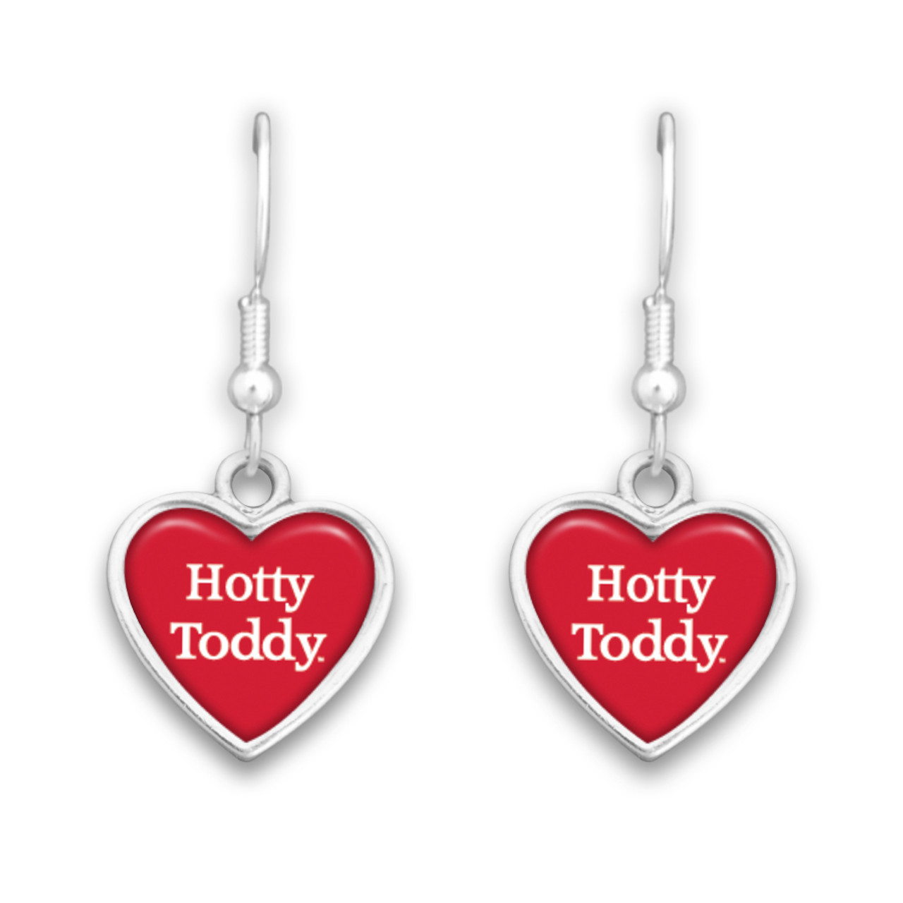 Ole Miss Rebels Spirit Slogan Heart Earrings