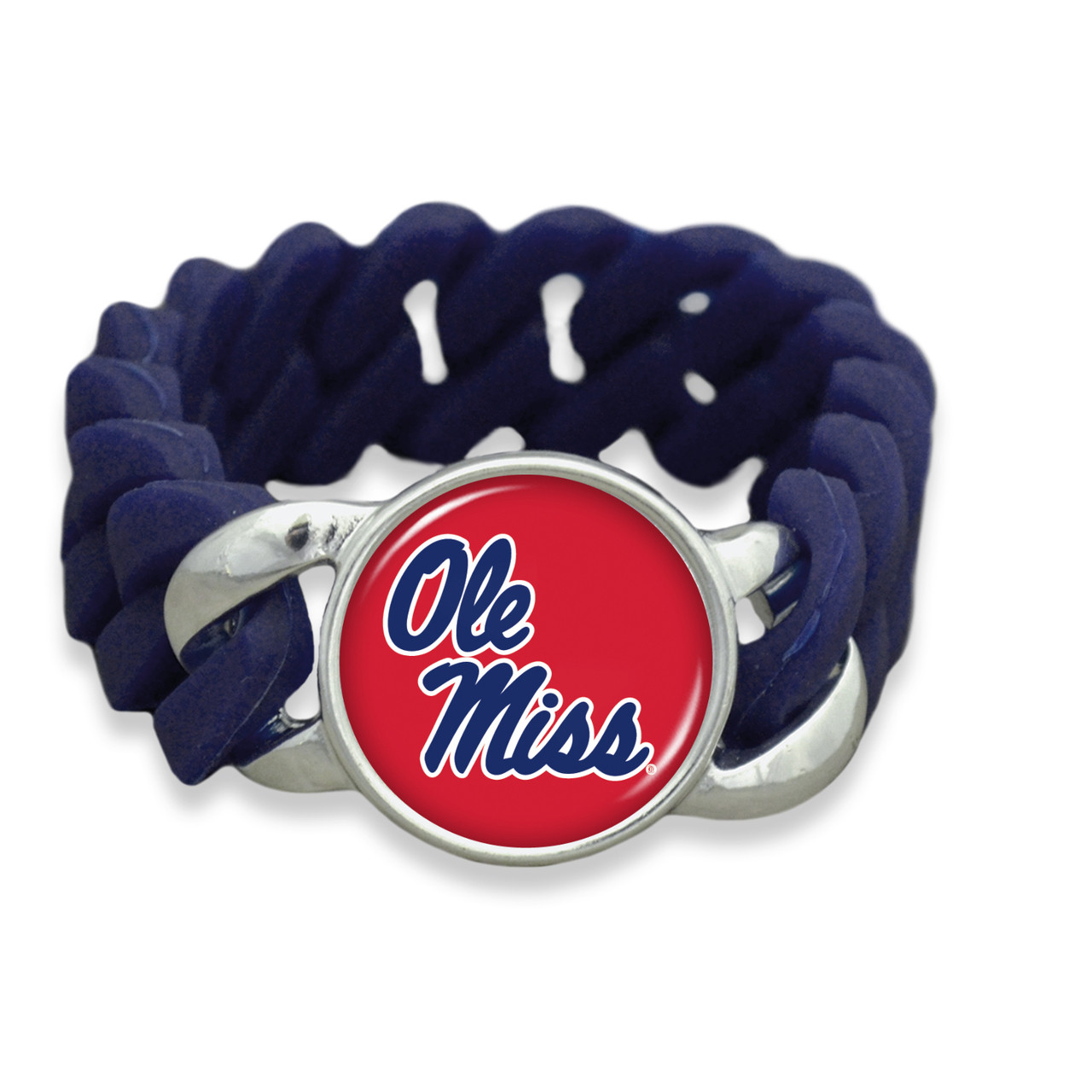 Ole Miss Rebels Team Color Silicone Stretch College Bracelet