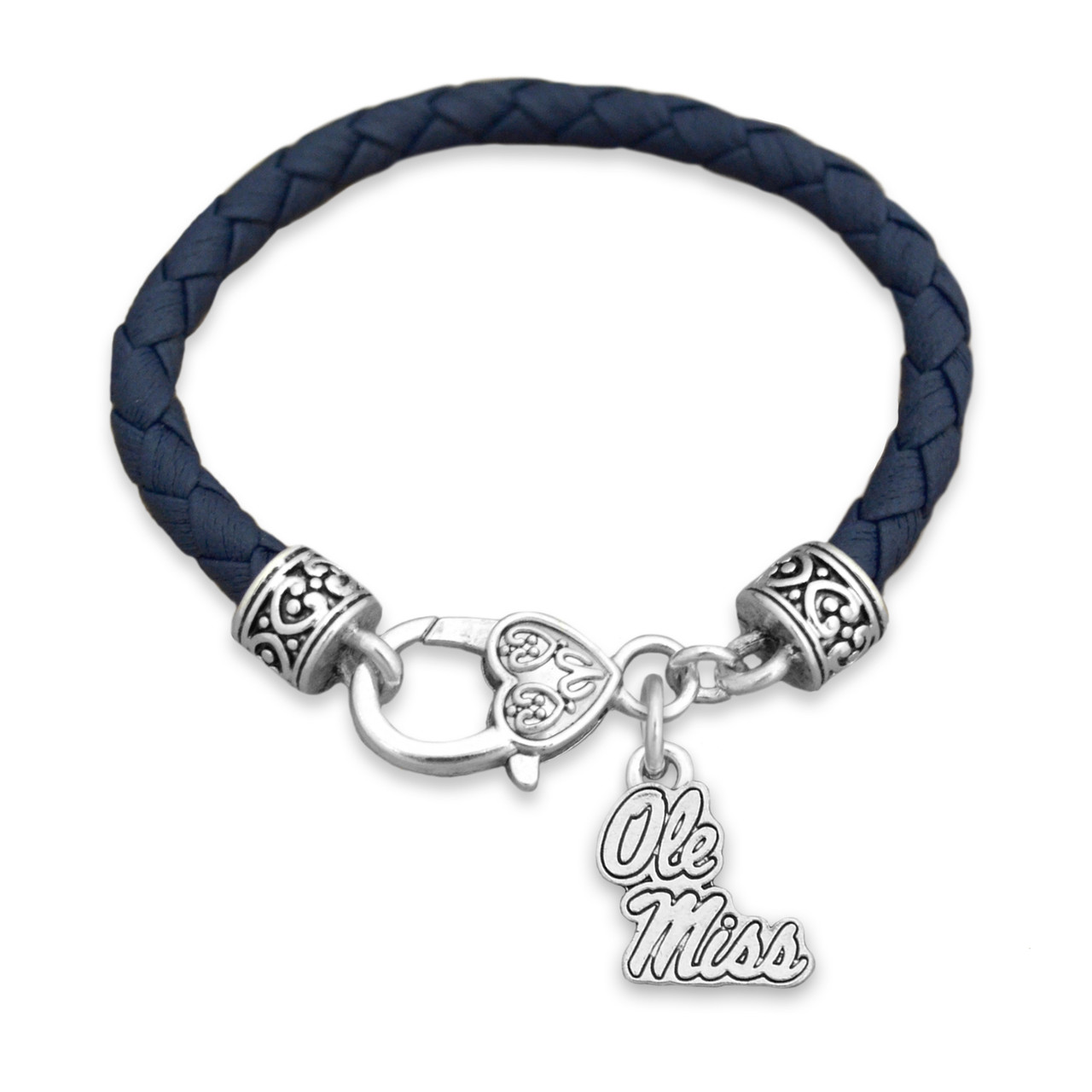 Ole Miss Rebels Harvey Leather Bracelet