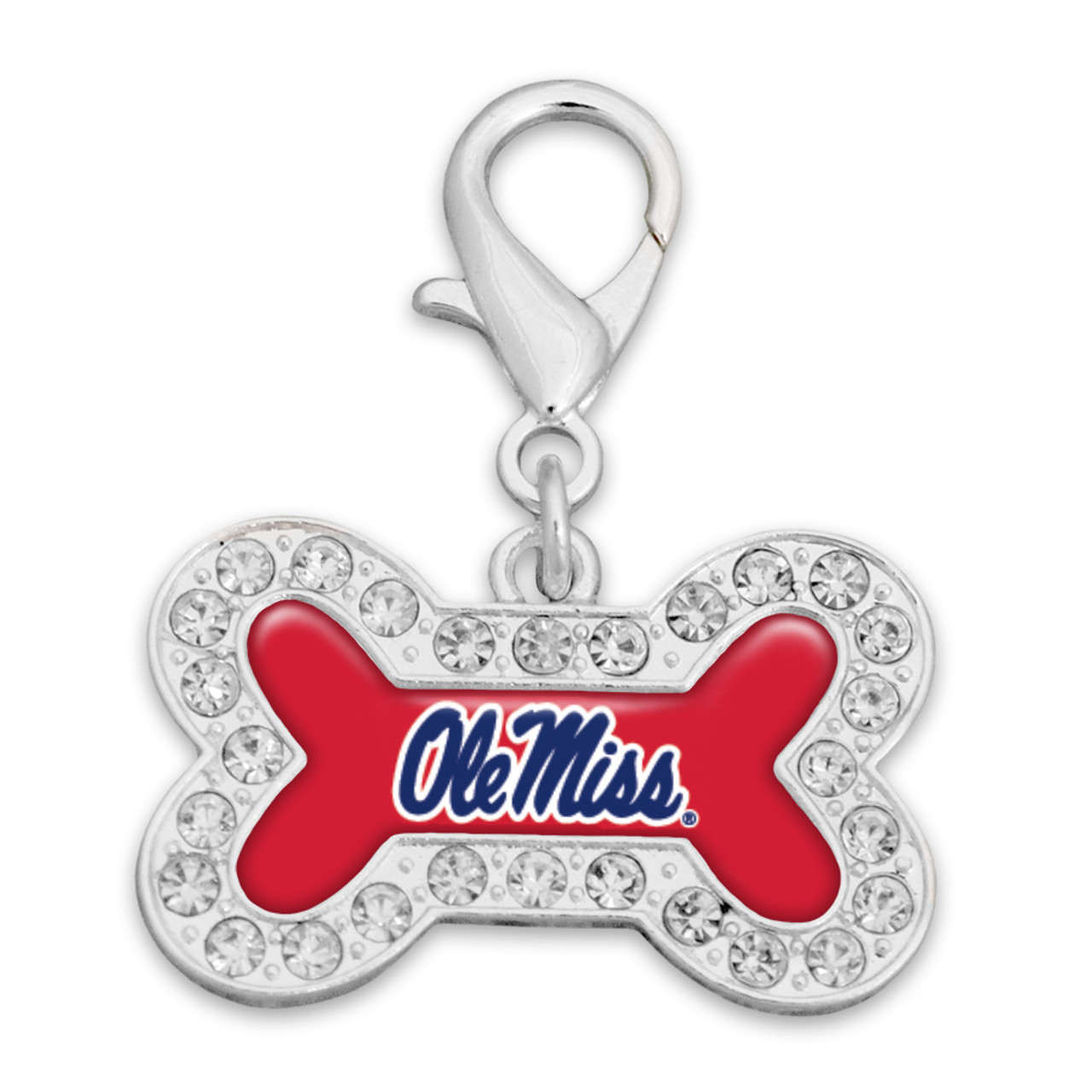 Ole Miss Rebels Dog Bone Pet Collar Charm