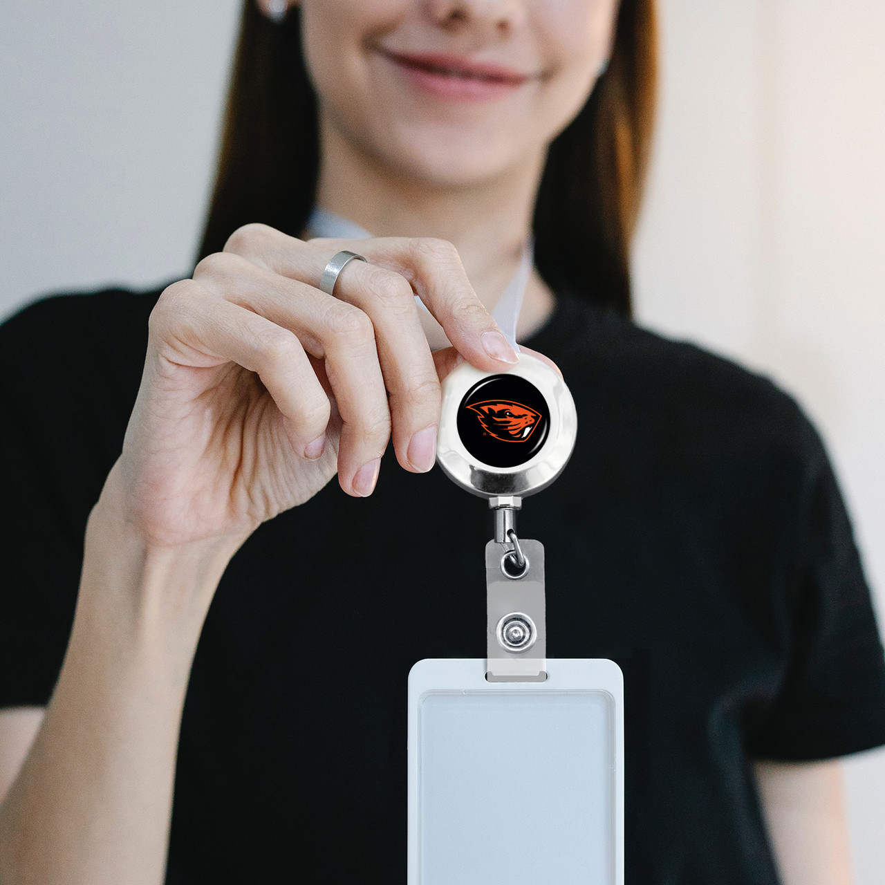 Oregon State Beavers Badge Reel- Round