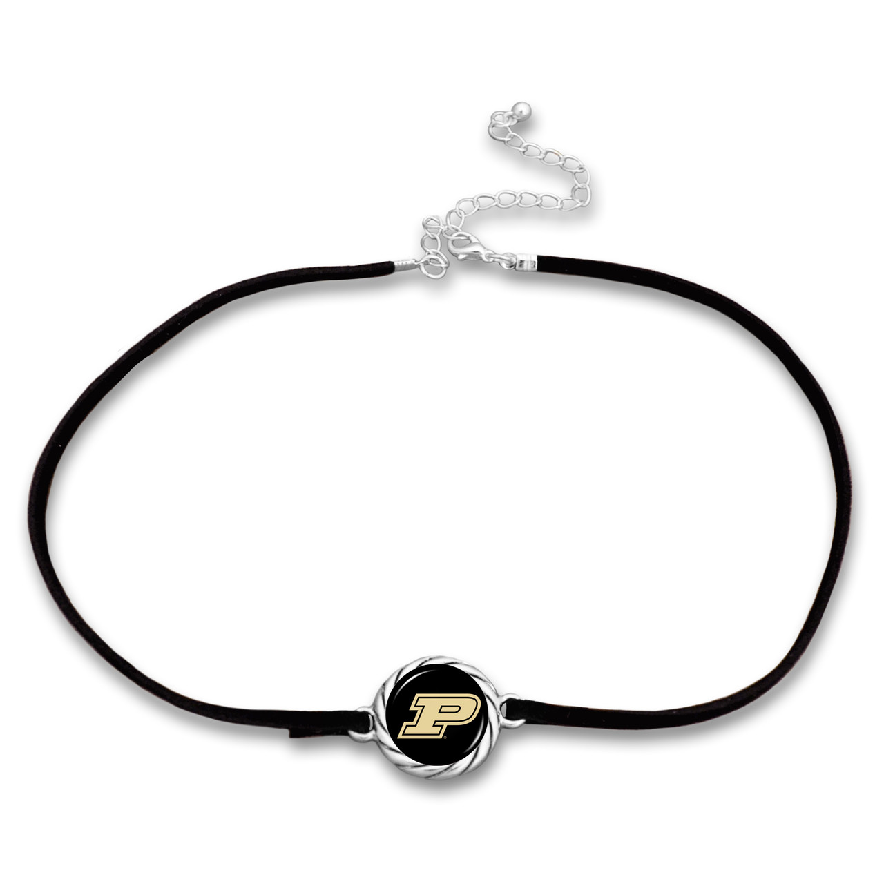 Purdue Boilermakers Black Suede Choker Necklace