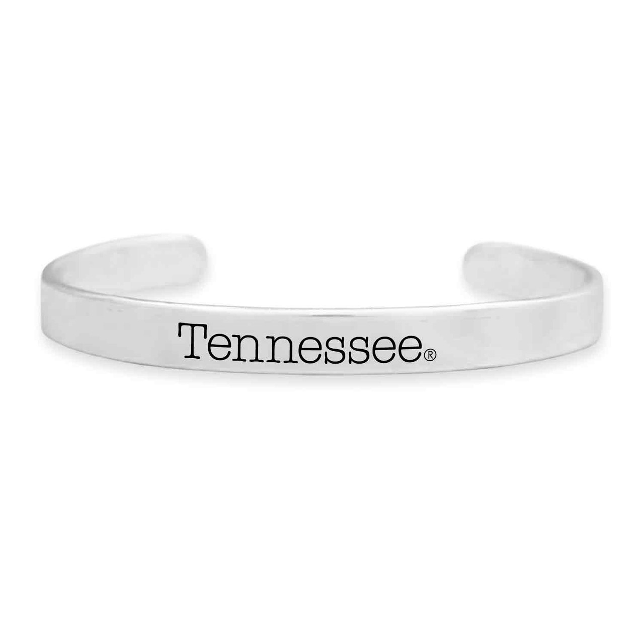 Tennessee Volunteers Bracelet-  Silver Cuff/ School Name