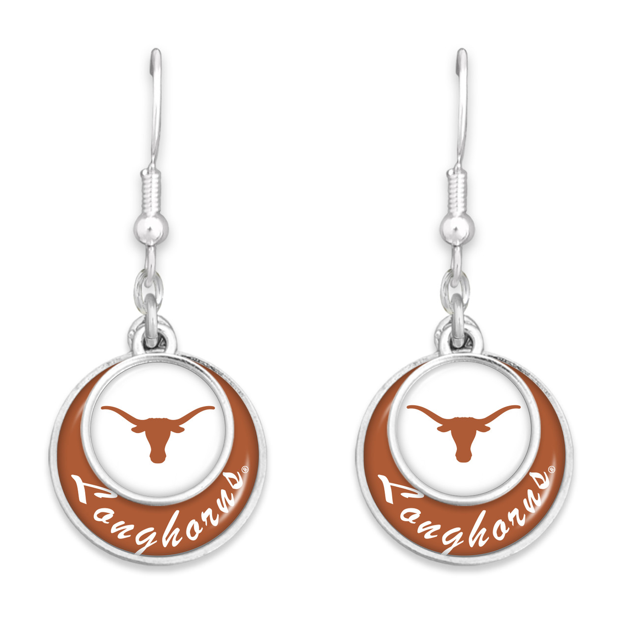 Texas Longhorns Earrings- Stacked Disk