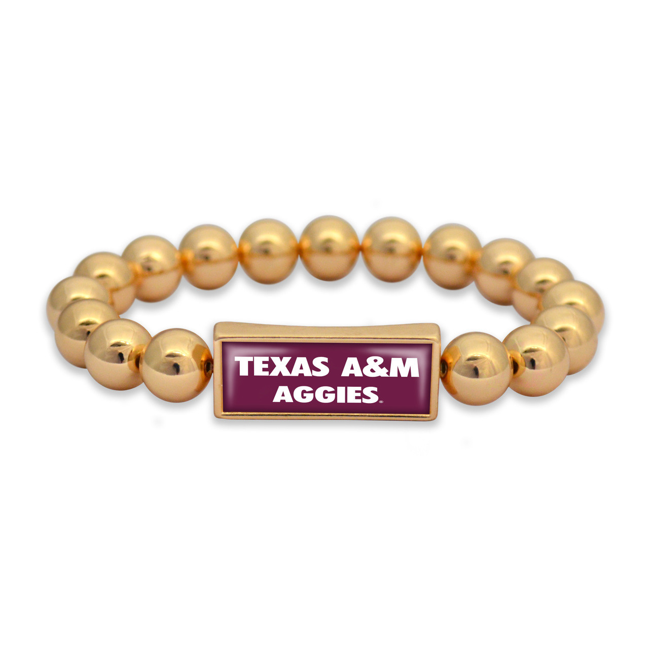 Texas A&M Aggies Gold Society Nameplate Stretch Bracelet