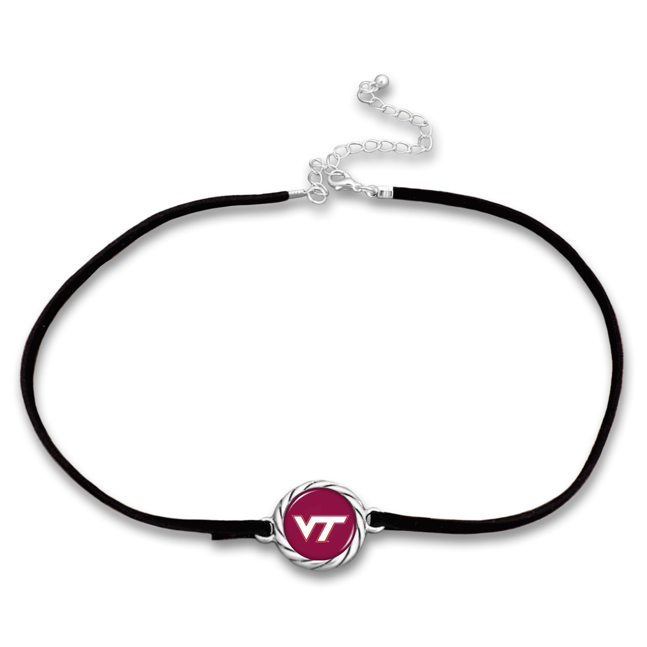 Virginia Tech Hokies Black Suede Choker Necklace